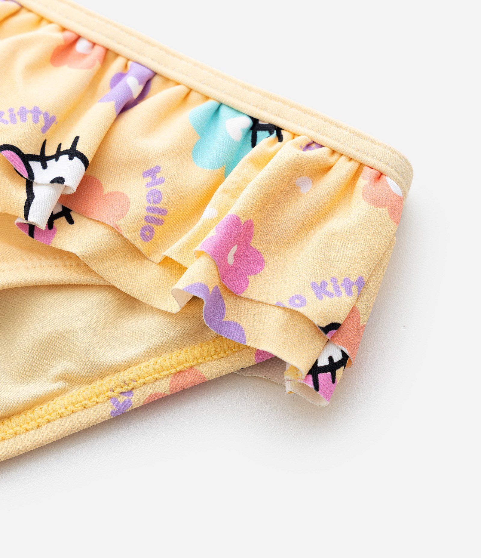 Conjunto Infantil UV da Hello Kitty com Blusa e Calcinha de Biquíni – Tam 1 a 4 Anos Rosa/Amarelo 7
