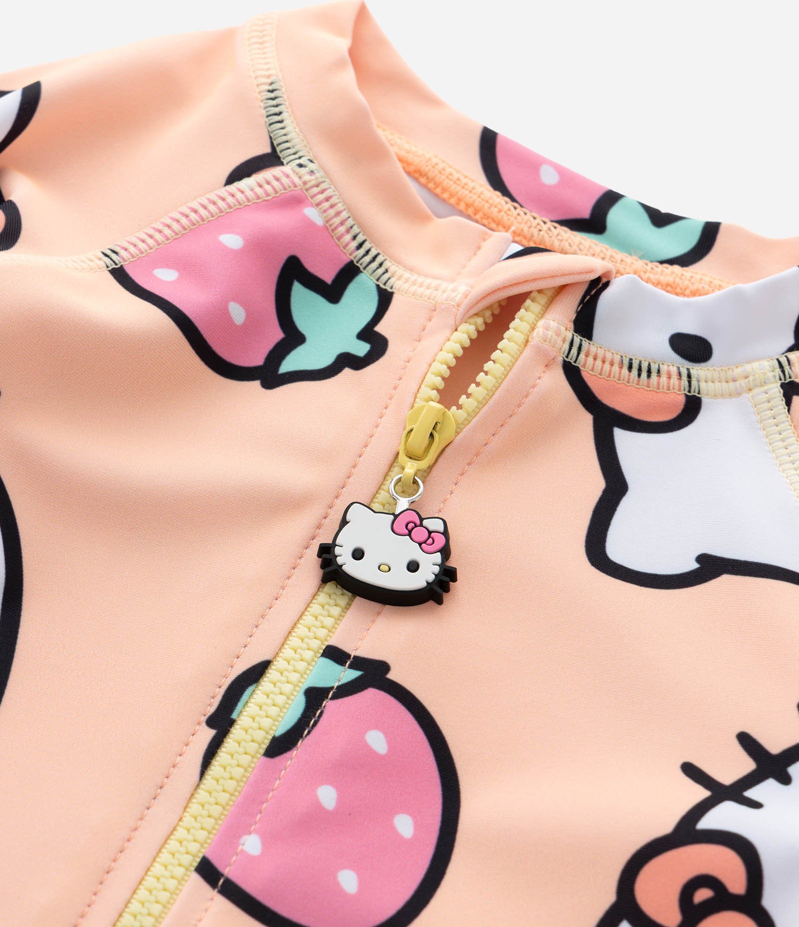 Macacão de Banho Infantil Hello Kitty com Proteção UV – Tam 6 a 4 Anos Salmão Claro 6
