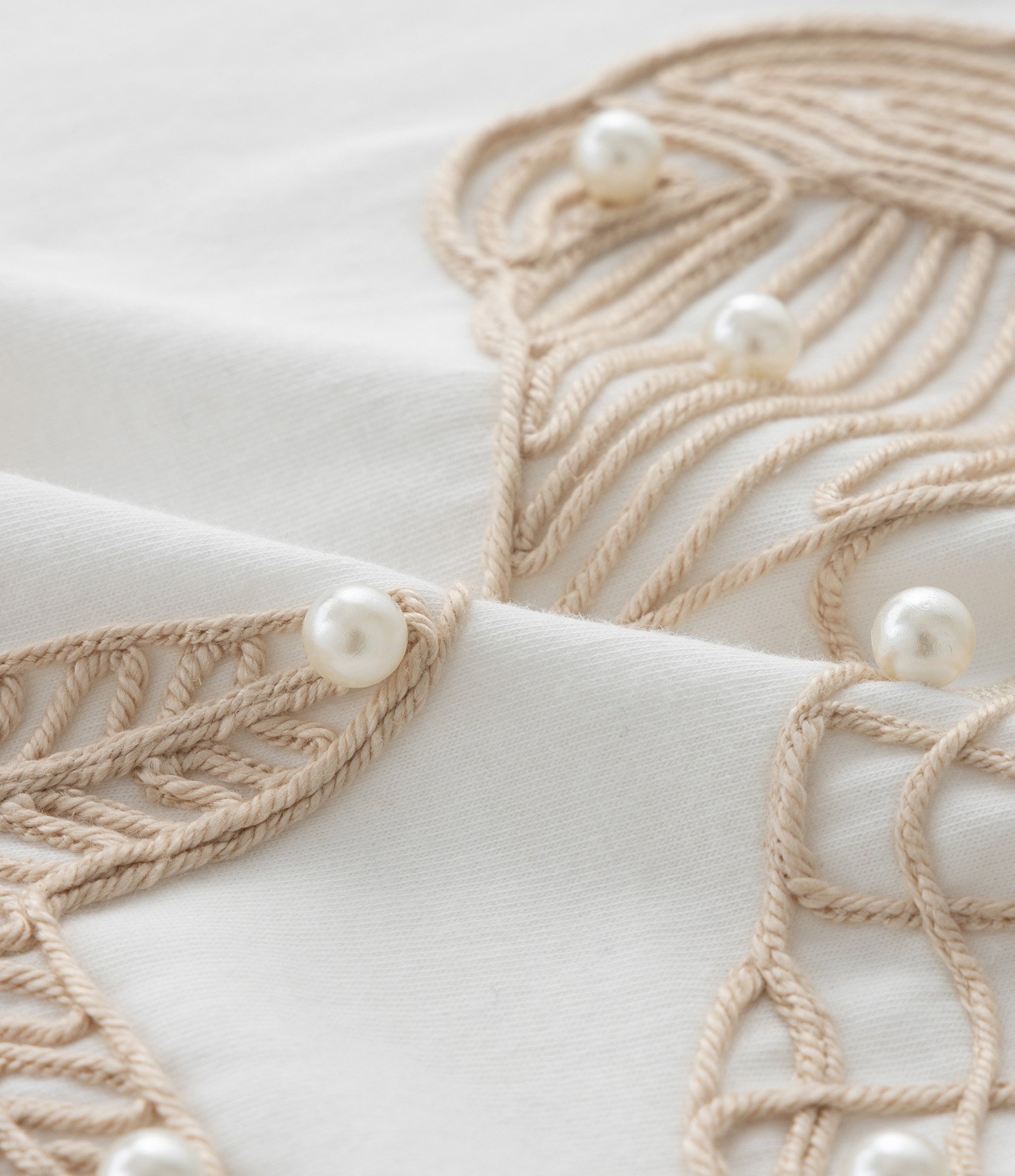 Camiseta Regular em Algodão com Bordado Fundo do Mar Curve & Plus Size Branco 5