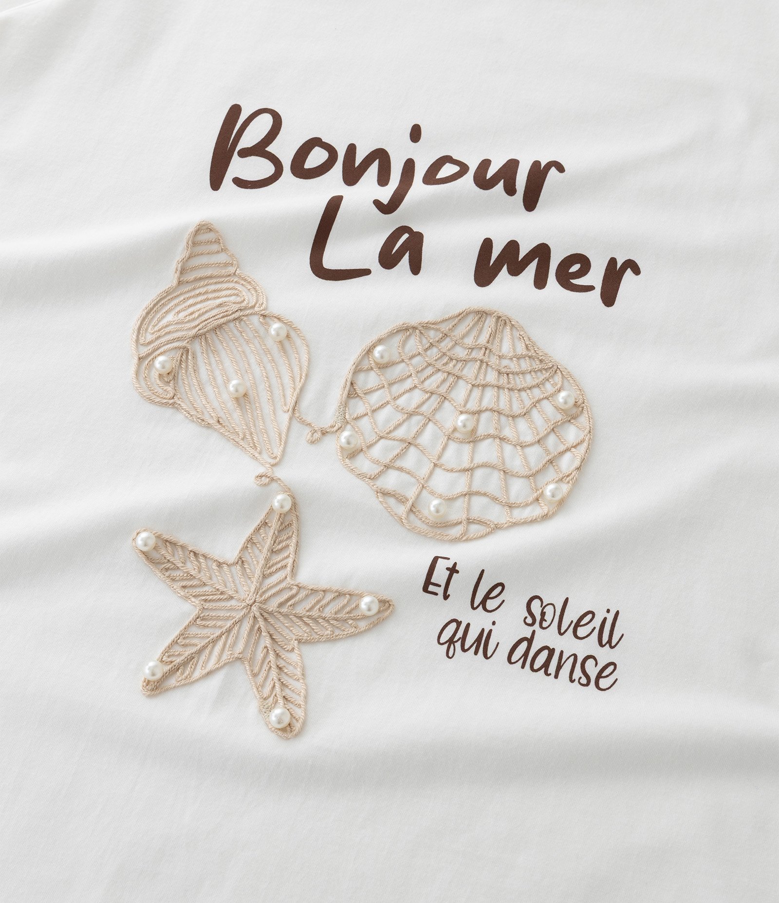 Camiseta Regular em Algodão com Bordado Fundo do Mar Curve & Plus Size Branco 6