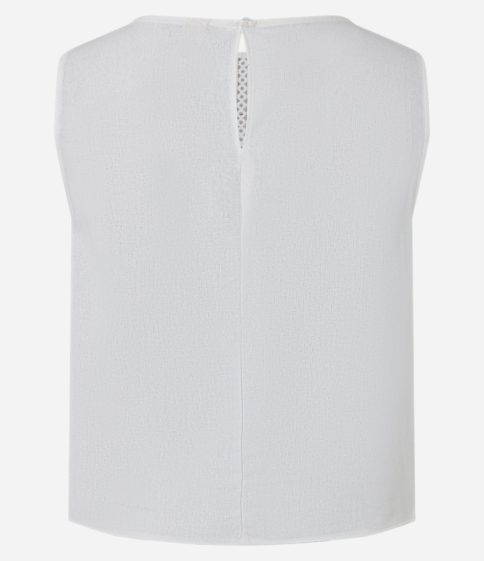 Blusa em Viscolinho com com Recortes de Entremeios Branco 7