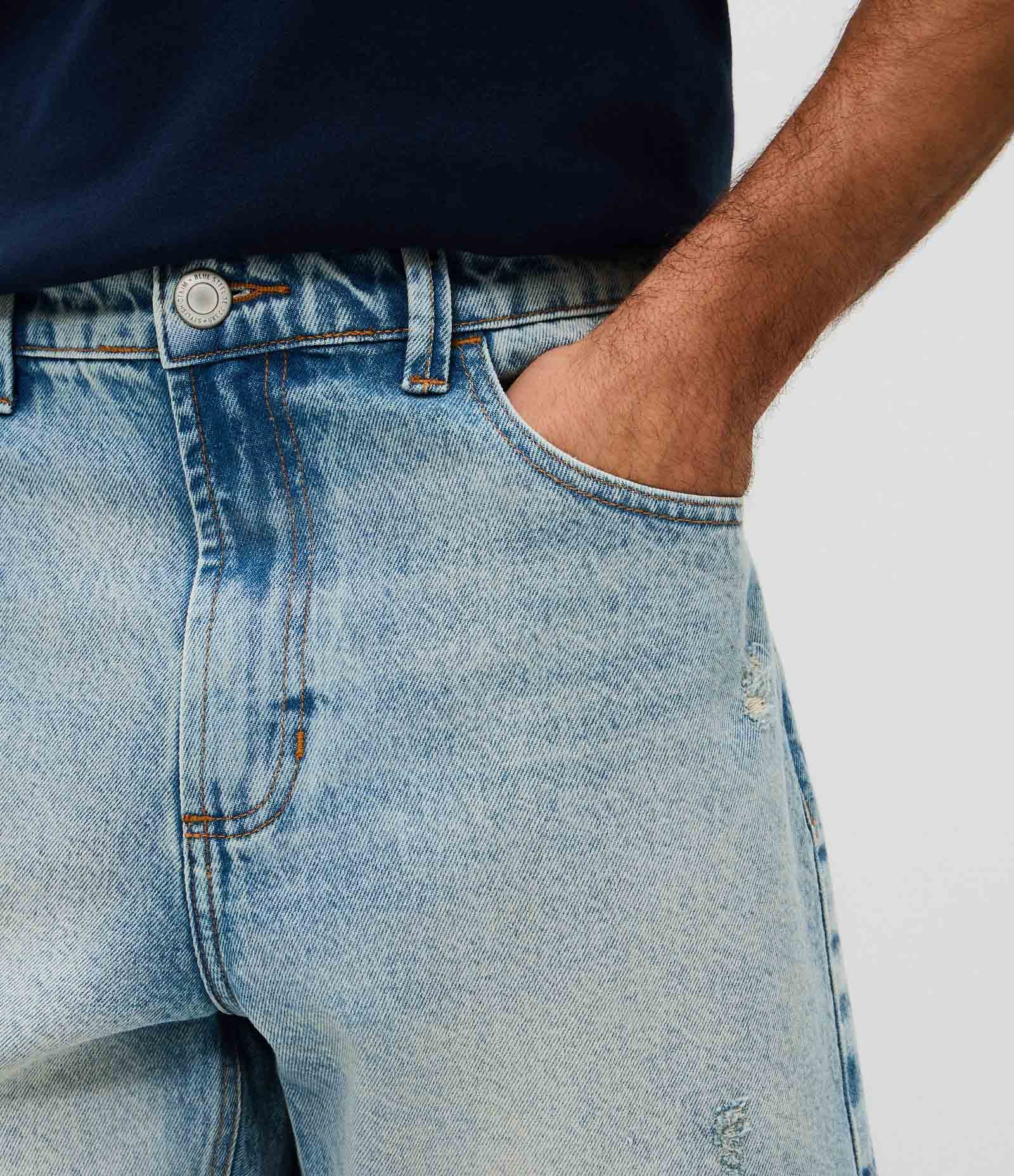 Bermuda Reta em Jeans Azul 3