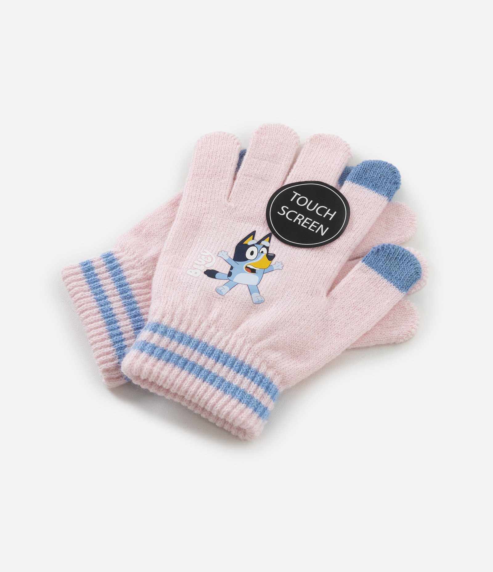 Luva Infantil em Efeito Tricô Estampa Bluey – Tam 3 a 12 Rosa Claro 4
