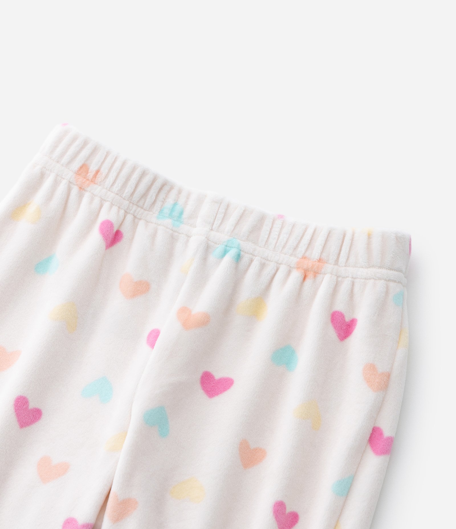 Pijama Infantil com Corações e Pompons – Tam 1 a 4 Anos Off White 10