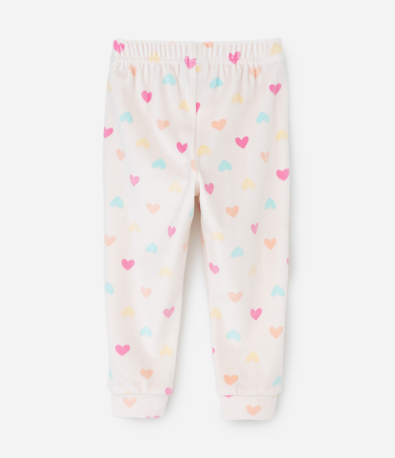 Pijama Infantil com Corações e Pompons – Tam 1 a 4 Anos Off White 5