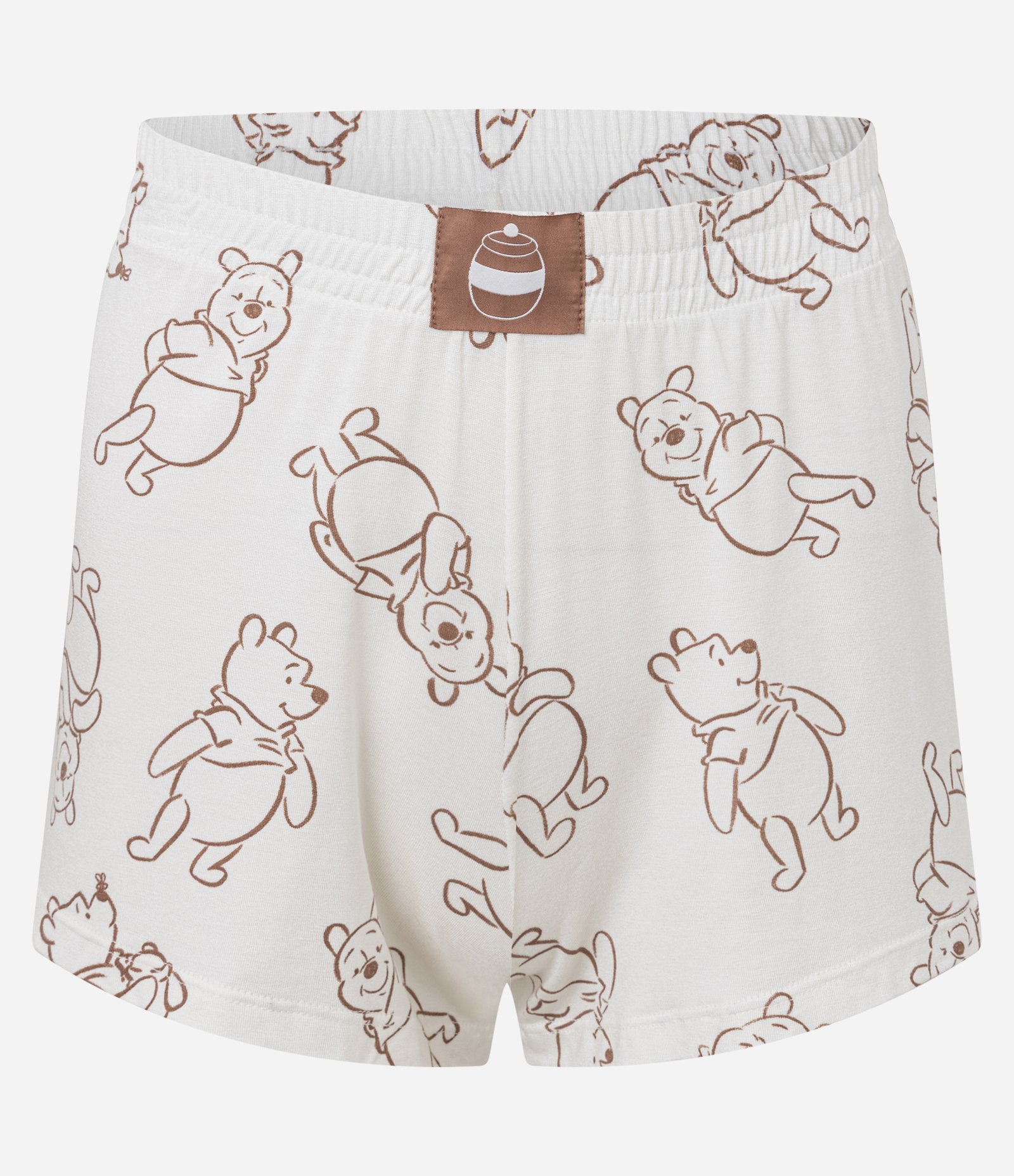 Pijama Short Doll Americano em Viscose com Estampa Ursinho Pooh Branco 6