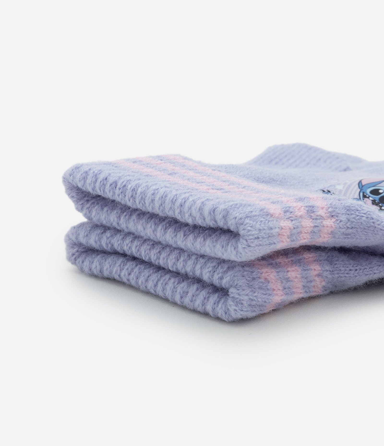 Luva Infantil em Tricô com Estampa Stitch e Angel – Tam 3/4 a 9/12 Lilás 3