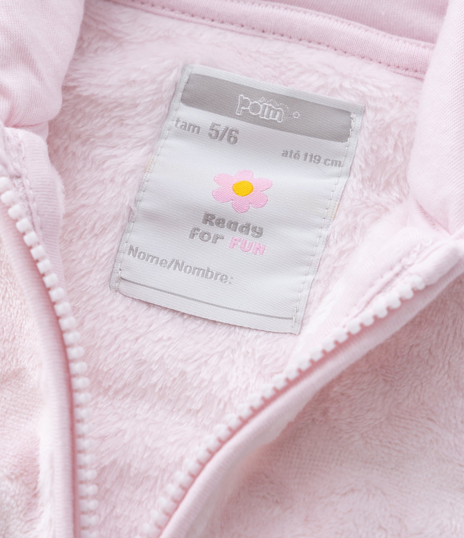 Jaqueta Infantil com Orelhinhas no Capuz – Tam 1 a 5/6 Anos Rosa Claro 6