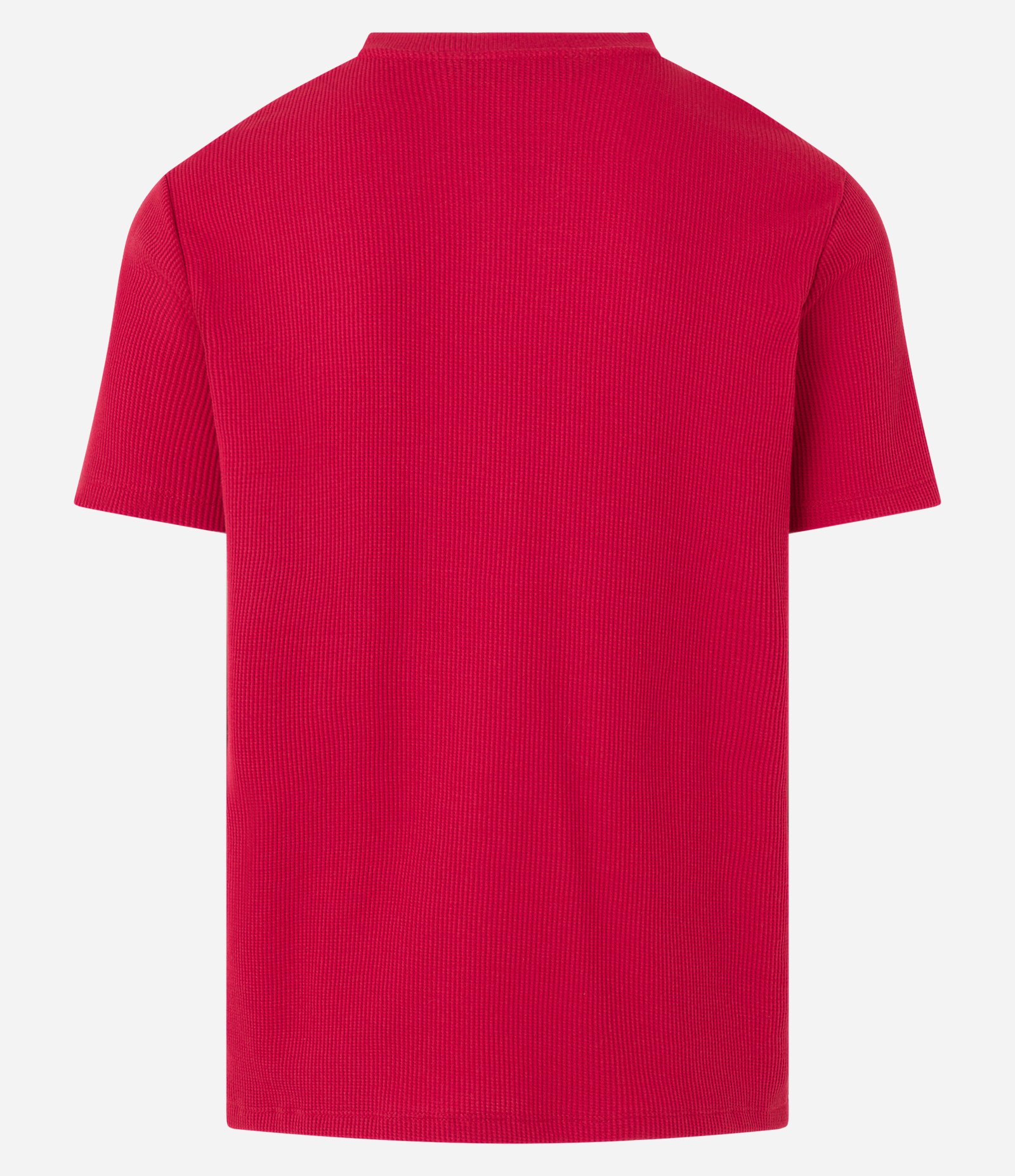 Camiseta Regular em Algodão com Textura Waffle Vermelho 9