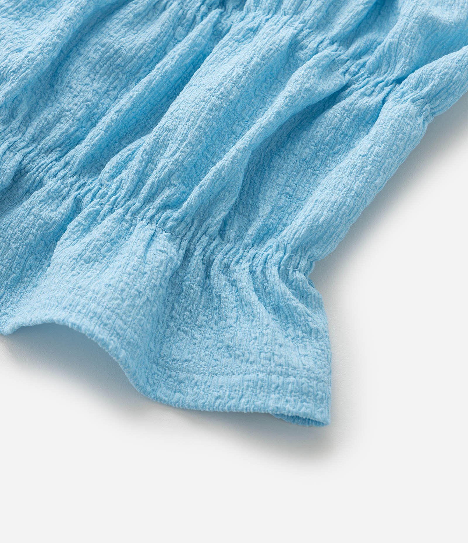 Blusa Infantil de Alcinha Texturizada com Lastex - Tam 5 a 14 Anos Azul 4