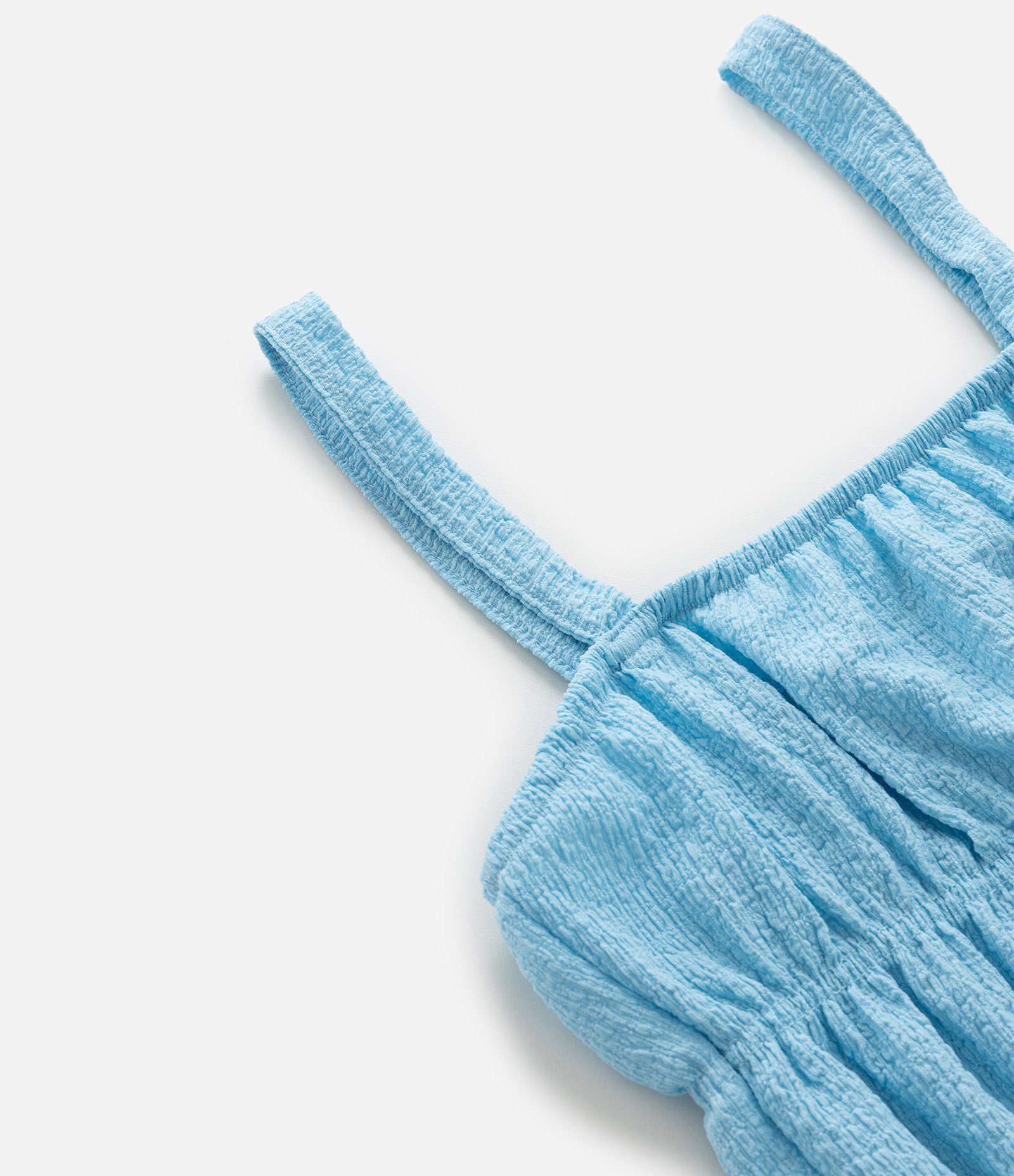 Blusa Infantil de Alcinha Texturizada com Lastex - Tam 5 a 14 Anos Azul 5