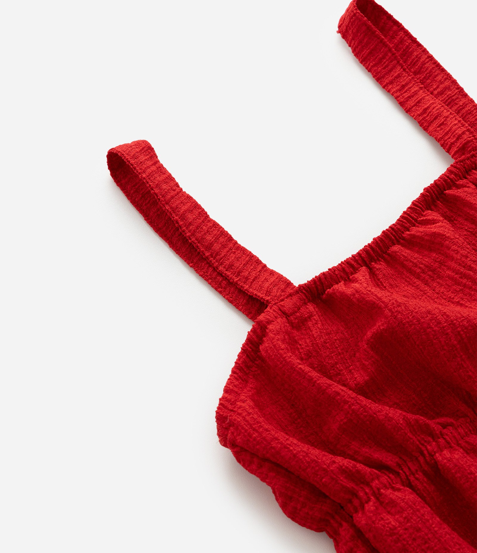 Blusa Infantil de Alcinha Texturizada com Lastex - Tam 5 a 14 Anos Vermelho 4