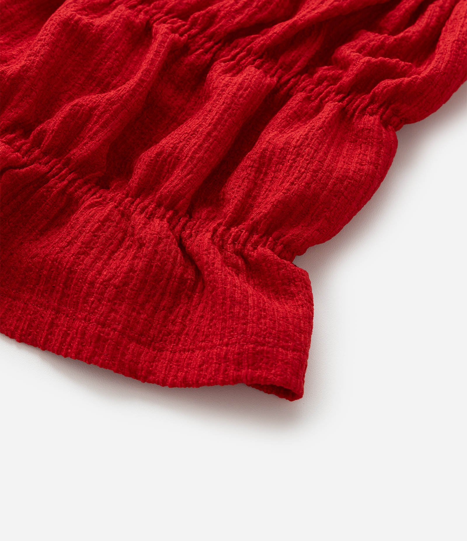 Blusa Infantil de Alcinha Texturizada com Lastex - Tam 5 a 14 Anos Vermelho 5