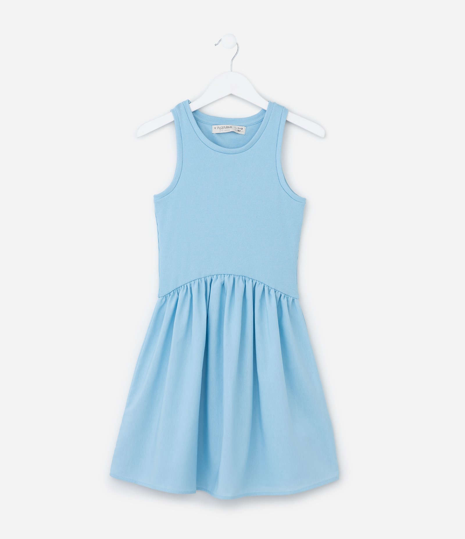 Vestido Infantil Sem Manga em Ribana - Tam 5 a 14 Anos Azul 1