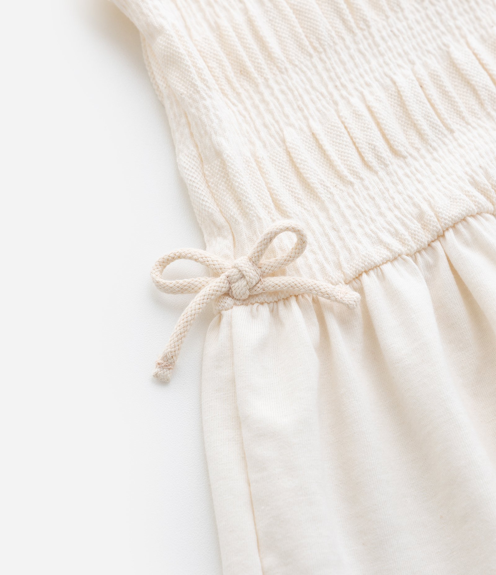 Blusa Infantil Regata com Laços e Texturizada - Tam 7 a 14 Anos Bege 5