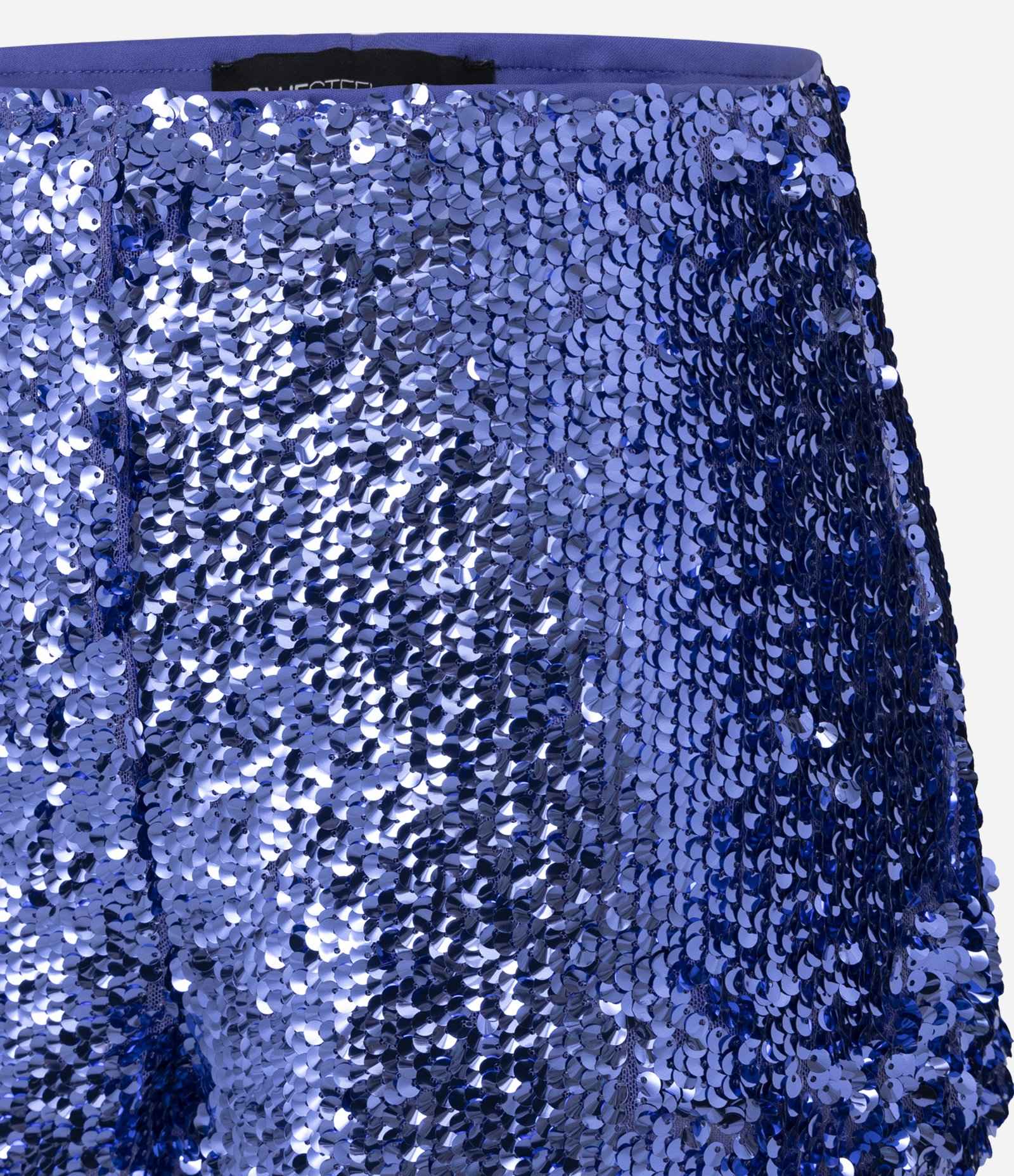 Short Curto em Paetê com Efeito Metalizado Azul 6