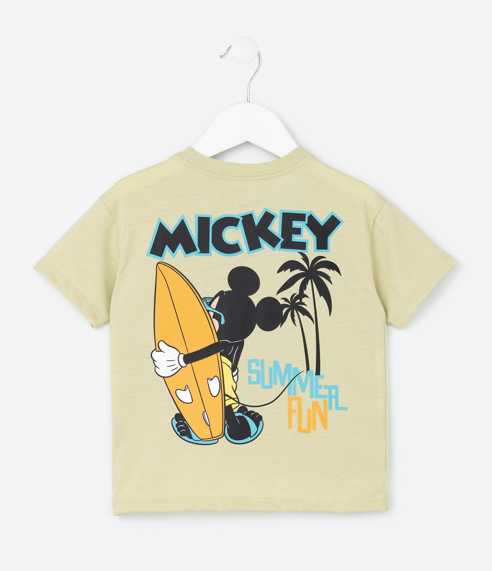 Camiseta Infantil com Estampa do Mickey - Tam 1 a 6 Anos Amarelo 3