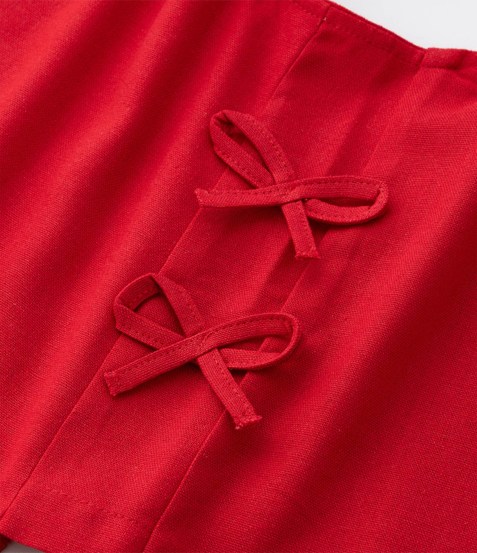 Blusa Infantil Sem Mangas com Lacinhos - Tam 7 a 14 Anos Vermelho 4