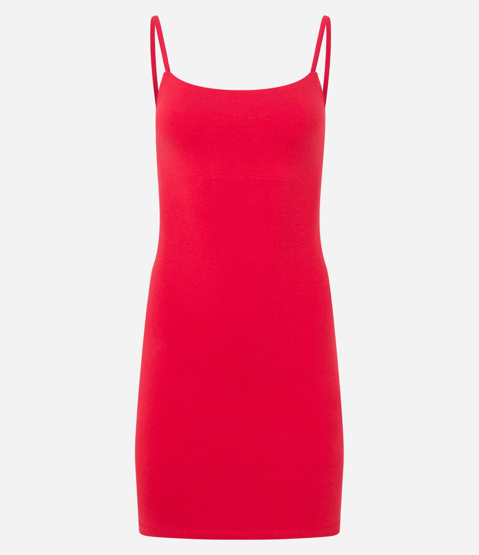 Vestido Tubinho Básico em Cotton com Alças Finas Vermelho 6