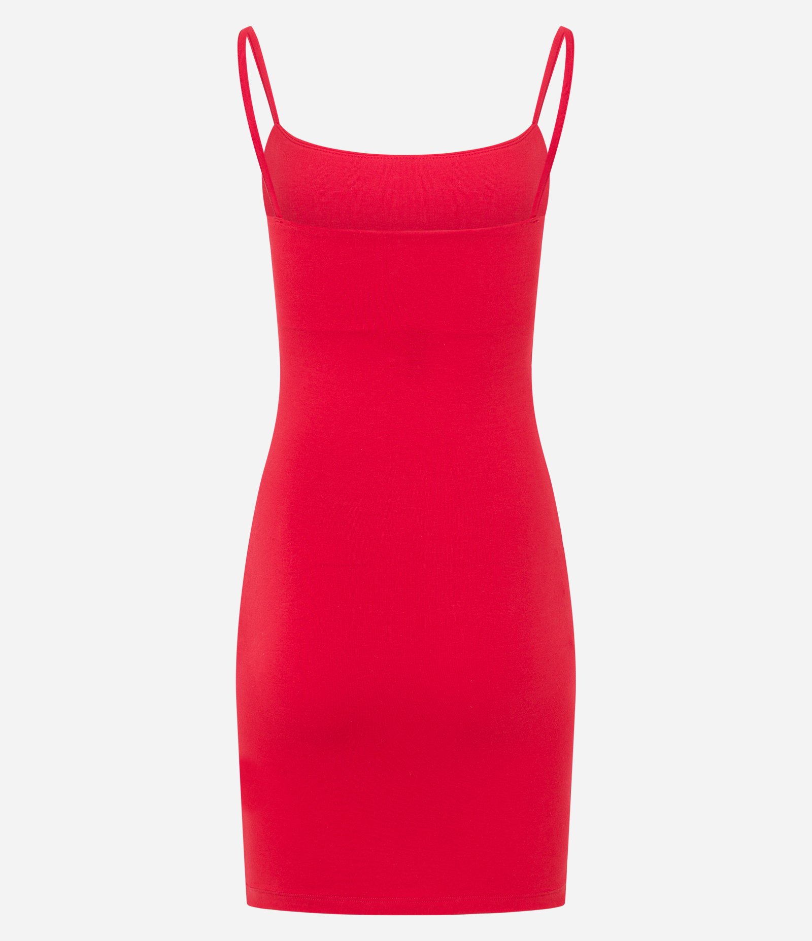 Vestido Tubinho Básico em Cotton com Alças Finas Vermelho 7