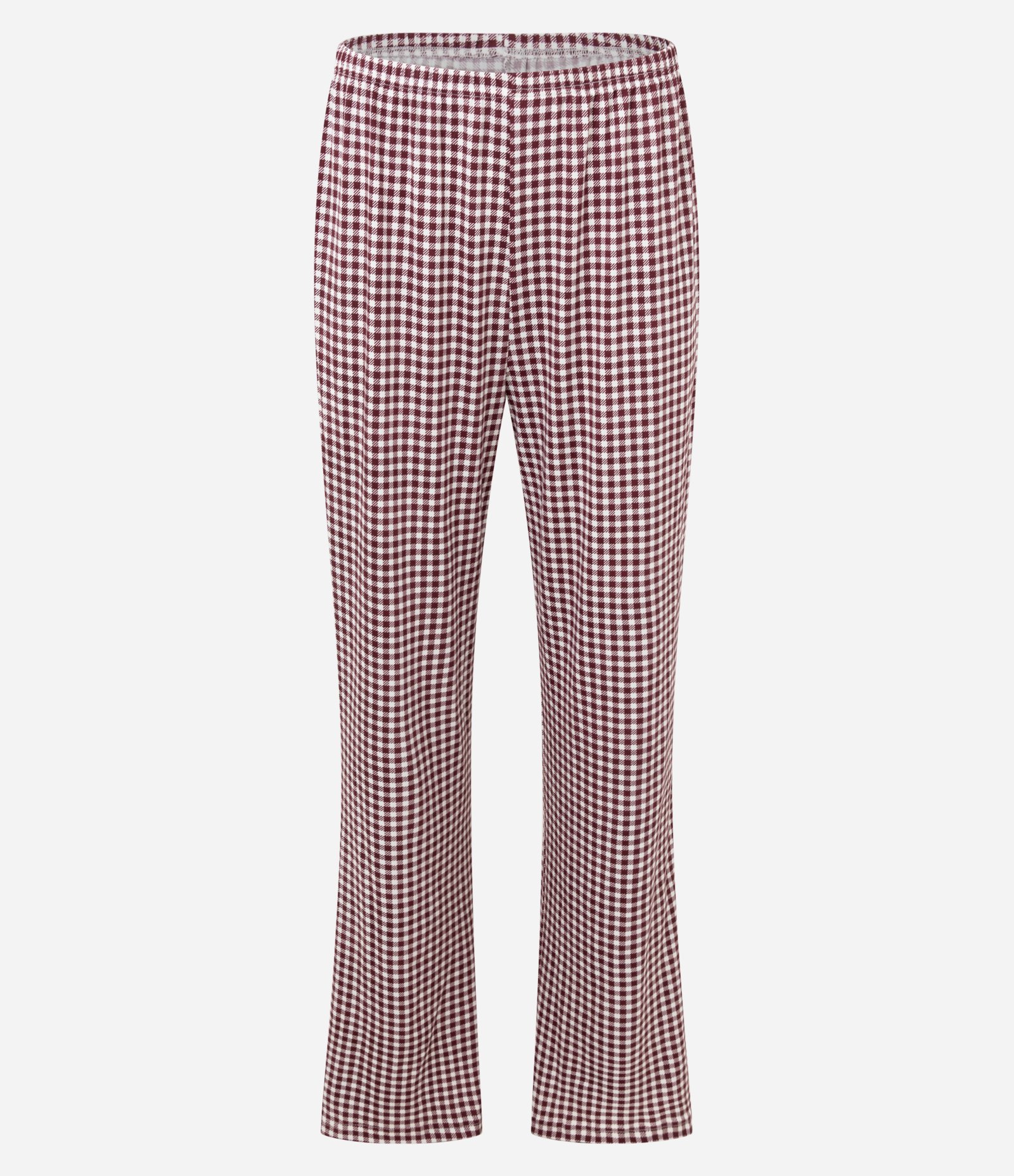 Pijama Longo Peach Touch com Calça Xadrez Vichy Branco 7