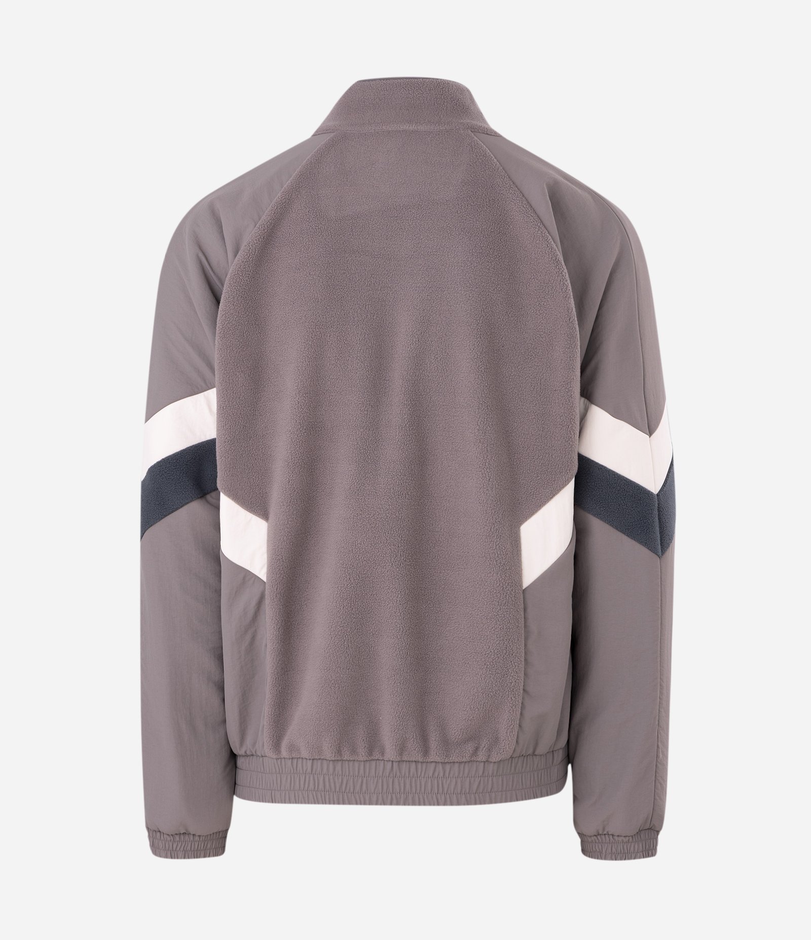 Blusão Masculino Fleece com Zíper e Recortes Contrastantes Marrom 5
