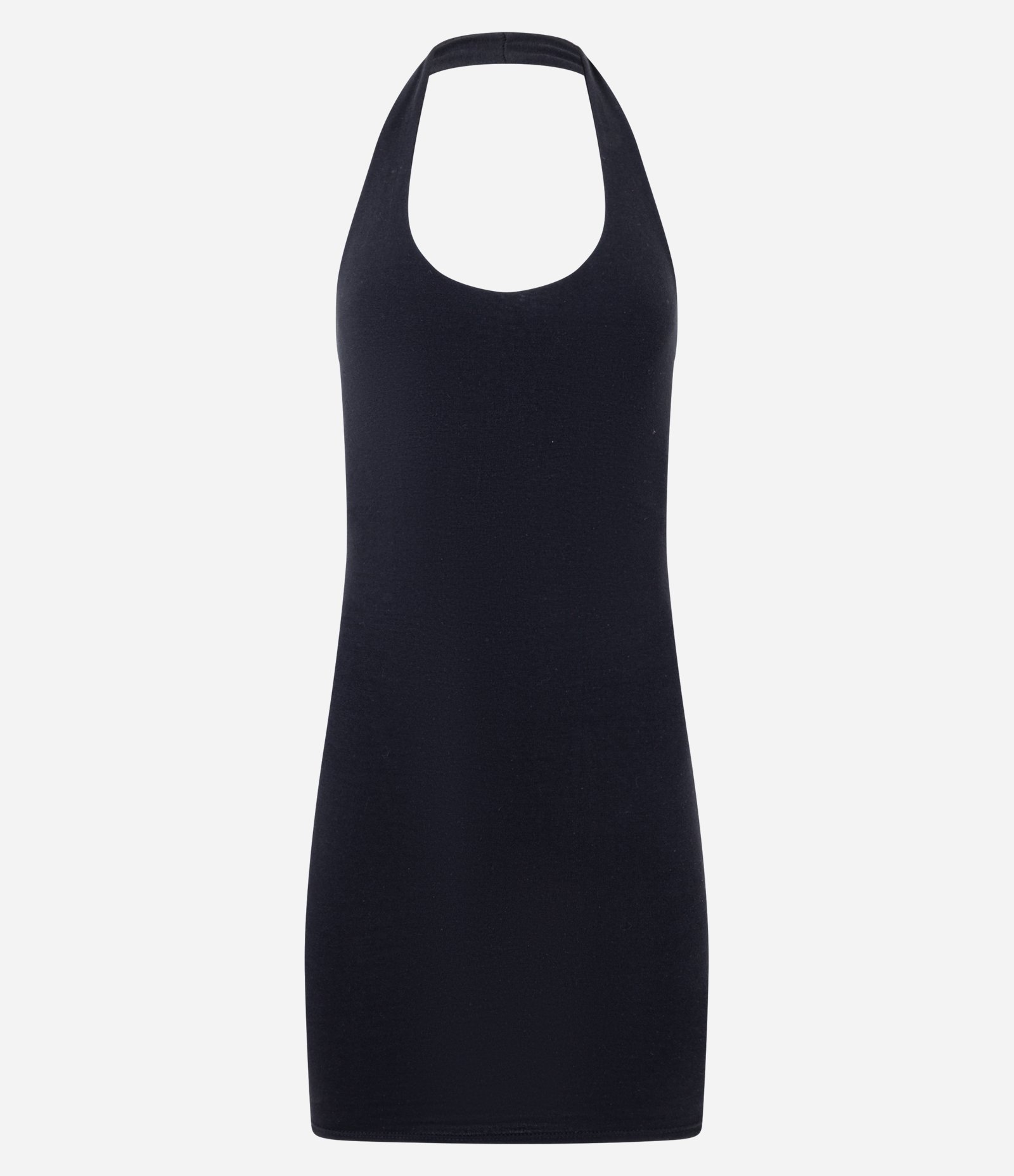 Vestido Curto em Algodão em Frente Única Preto 6