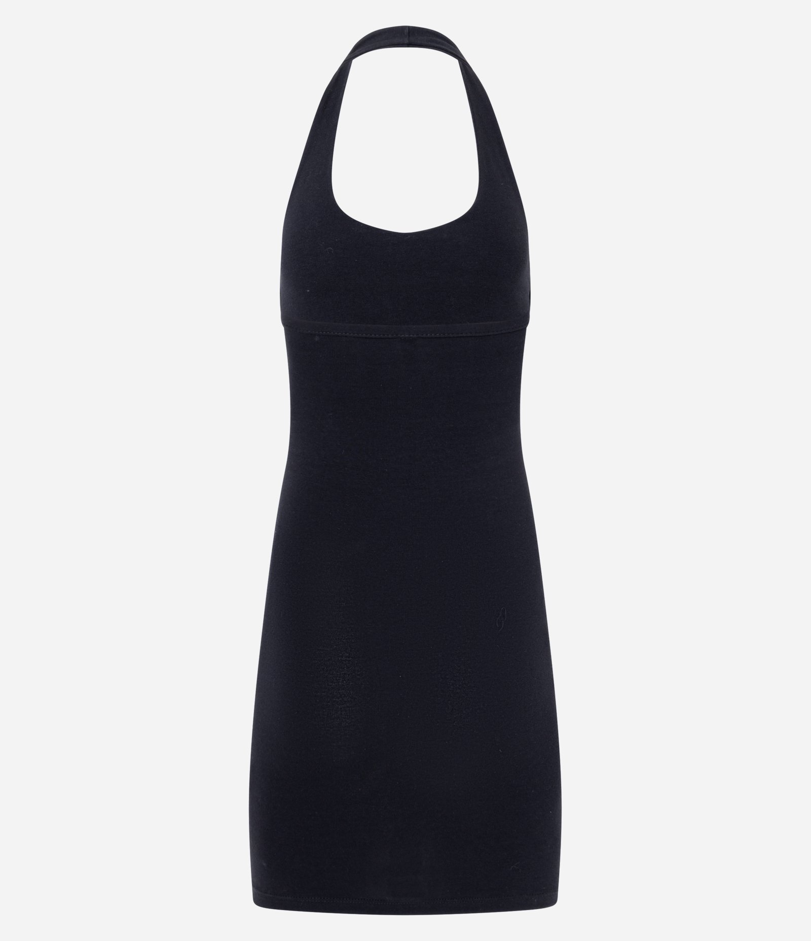 Vestido Curto em Algodão em Frente Única Preto 7