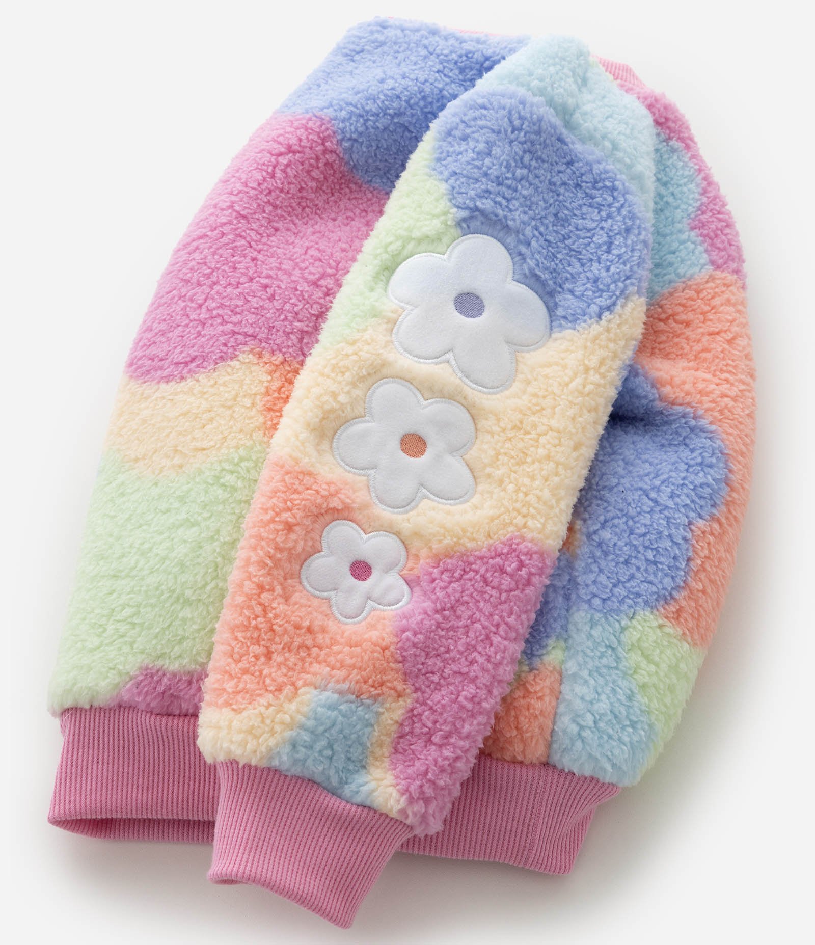 Pijama Infantil em Sherpa com Casaco e Calça Estampada – Tam 1 a 6 Anos Multicores 11