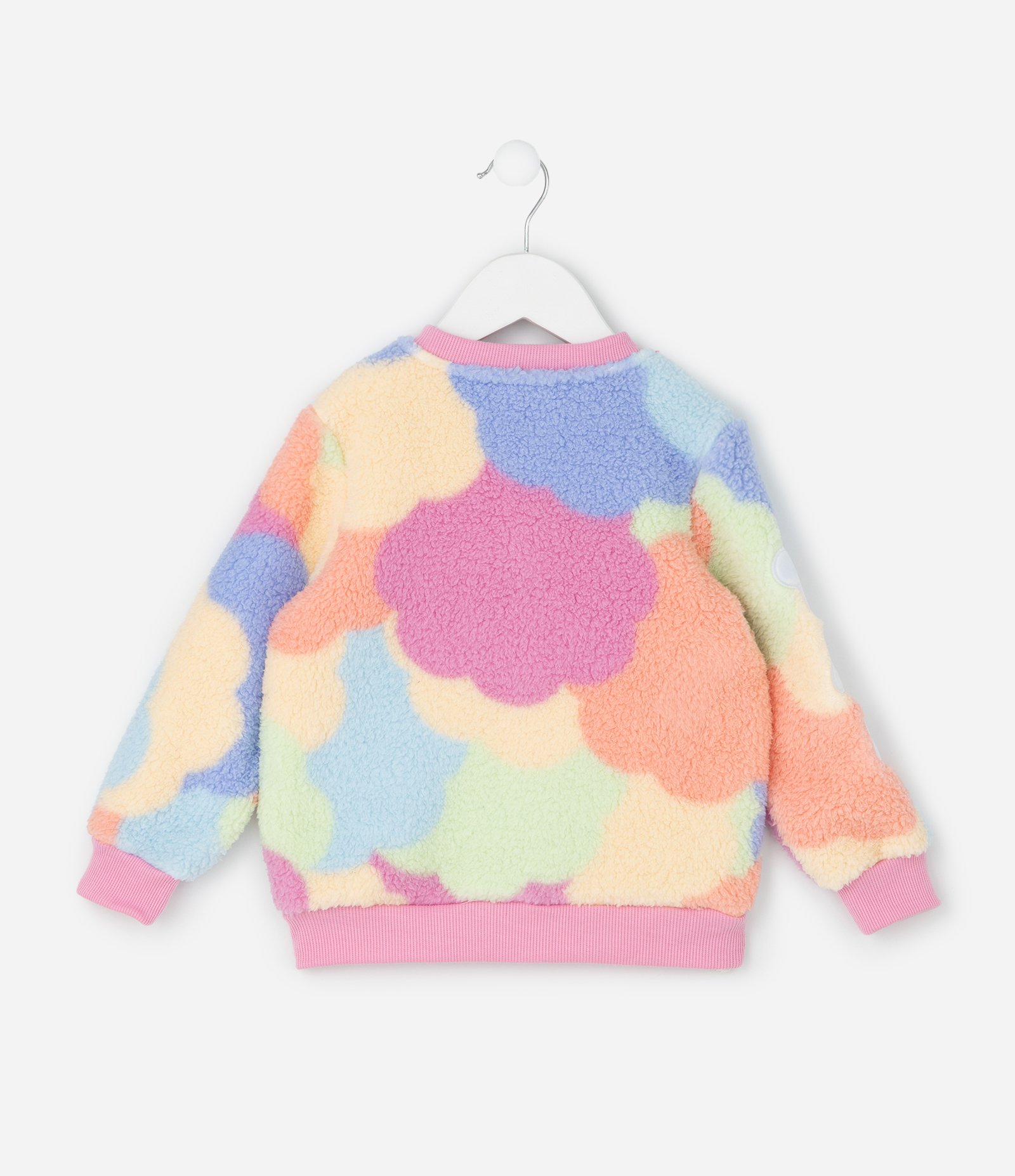 Pijama Infantil em Sherpa com Casaco e Calça Estampada – Tam 1 a 6 Anos Multicores 3