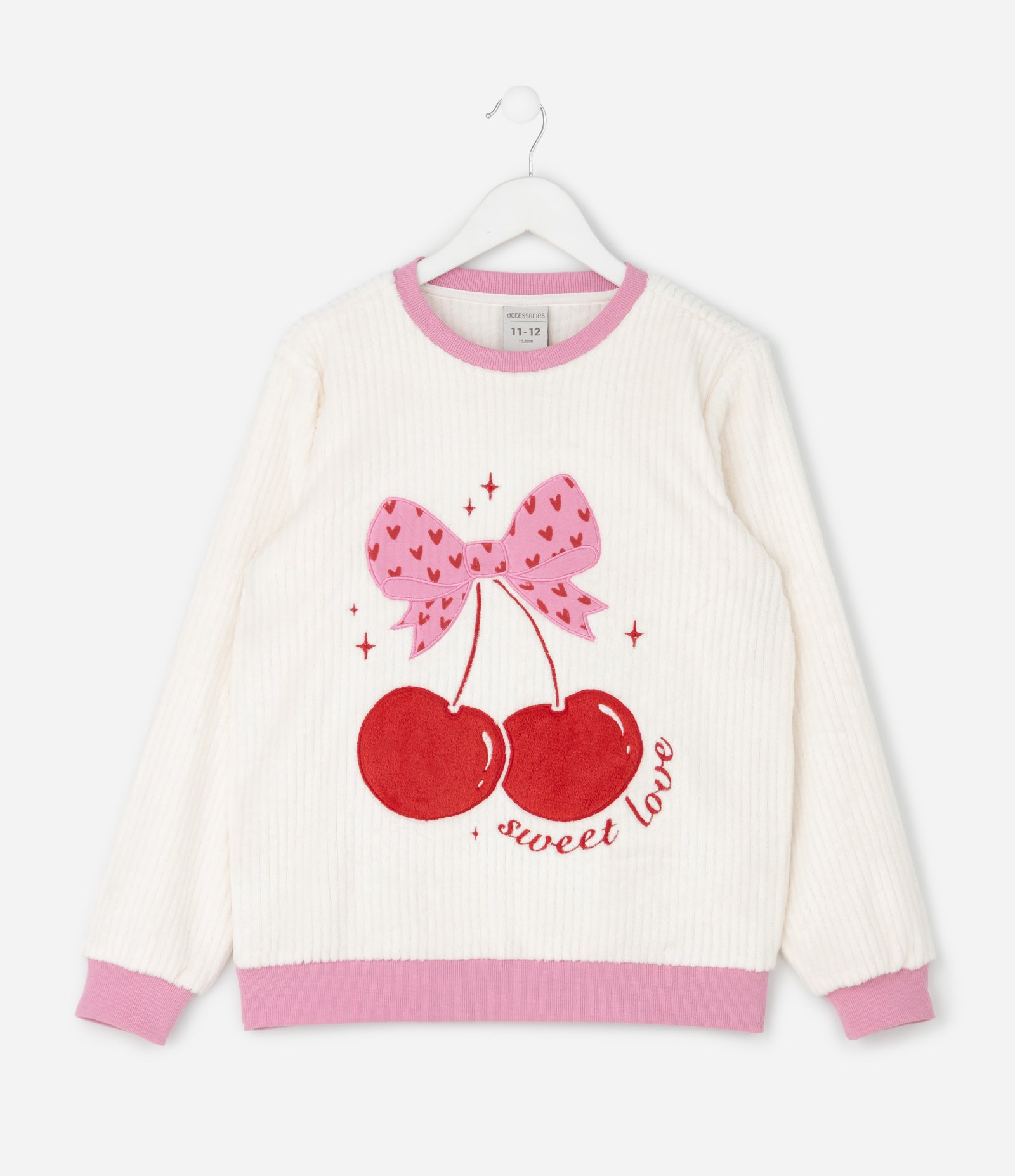 Pijama Infantil Longo com Estampa Laço e Cereja – Tam 4 a 14 Anos Bracon/Rosa 3