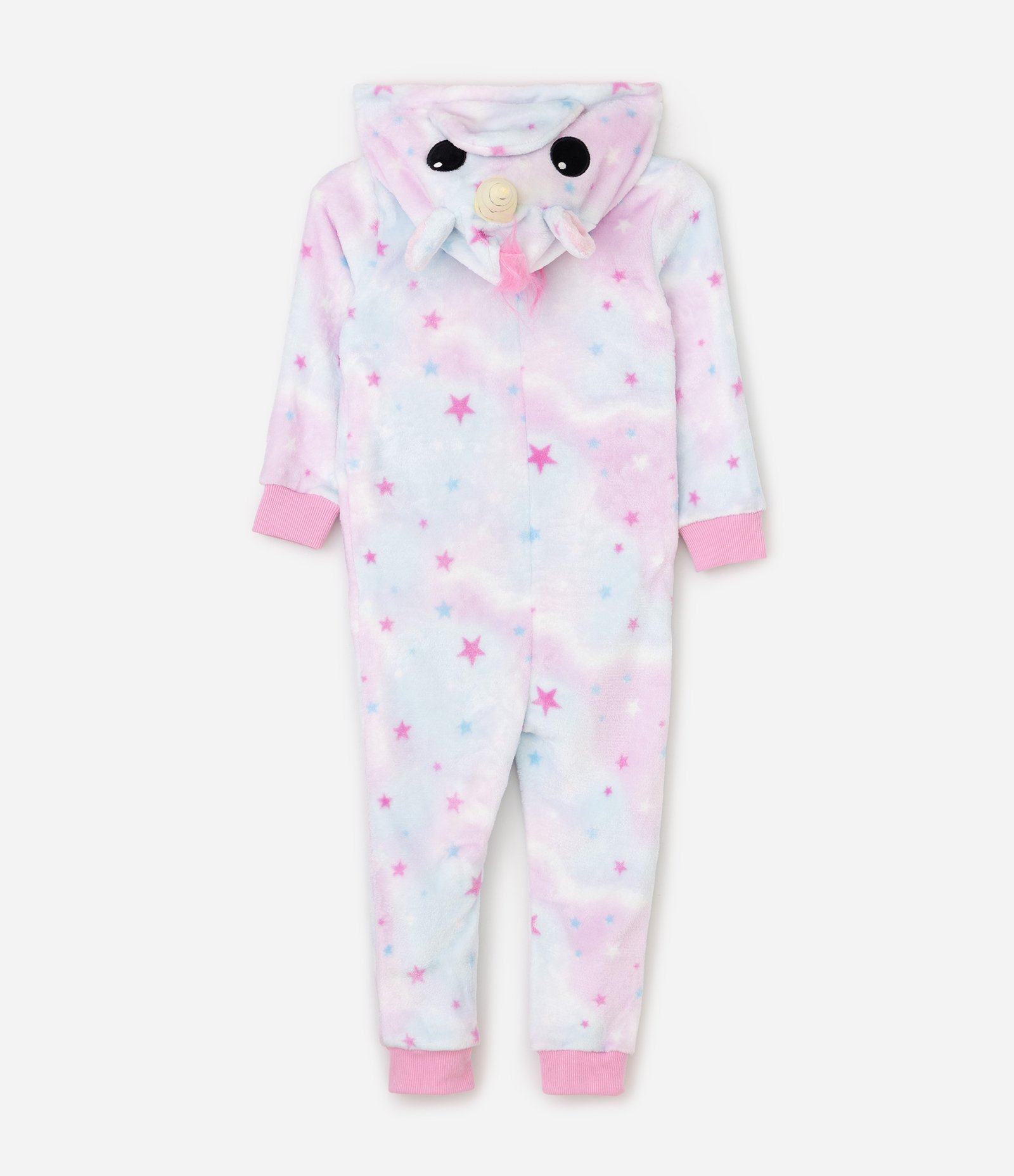 Pijama Jumper Infantil Unicórnio com Capuz – Tam 2 a 14 Anos Rosa/Lilás 3