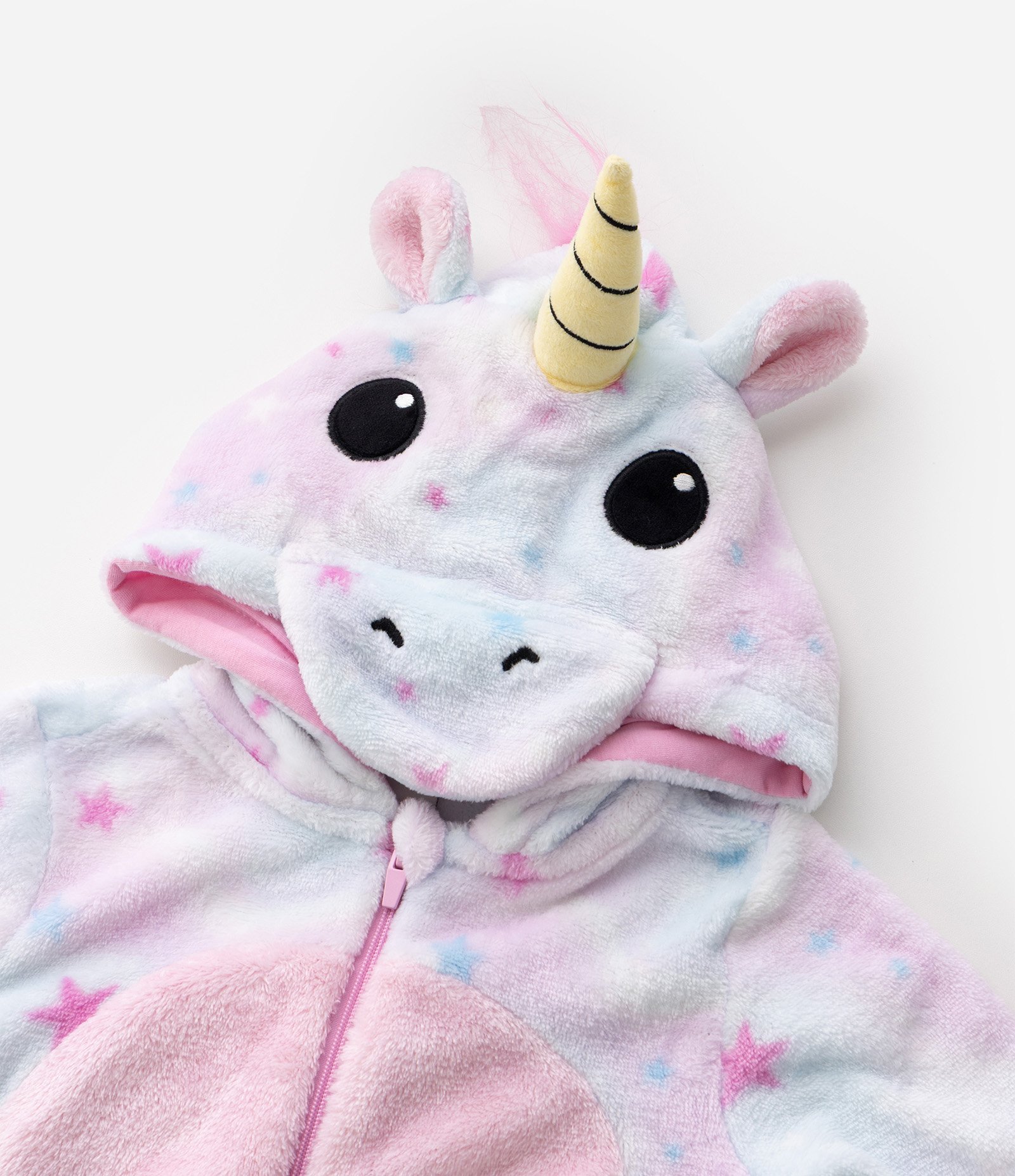 Pijama Jumper Infantil Unicórnio com Capuz – Tam 2 a 14 Anos Rosa/Lilás 4