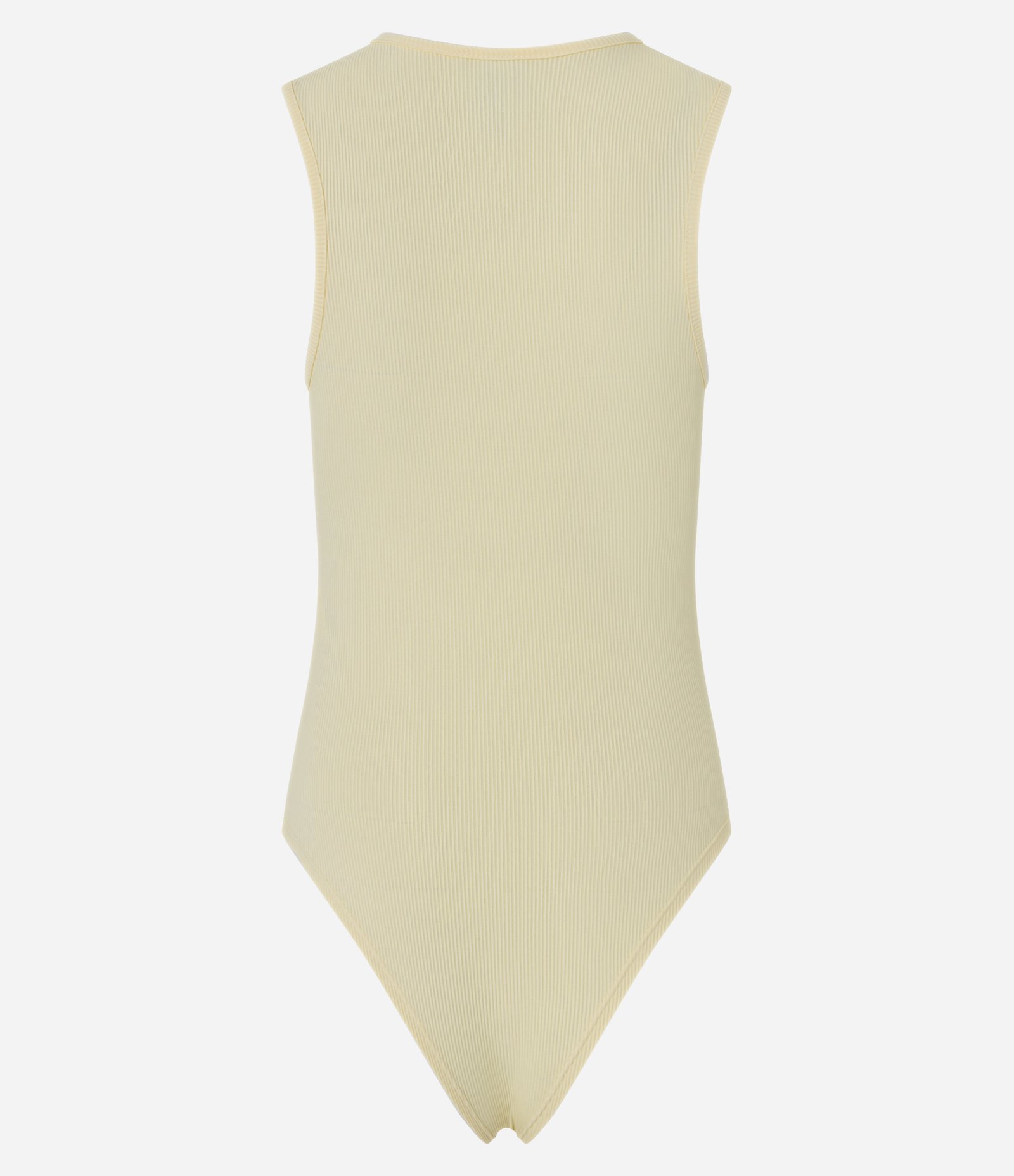 Body sem Manga em Ribana de Poliamida Amarelo 8