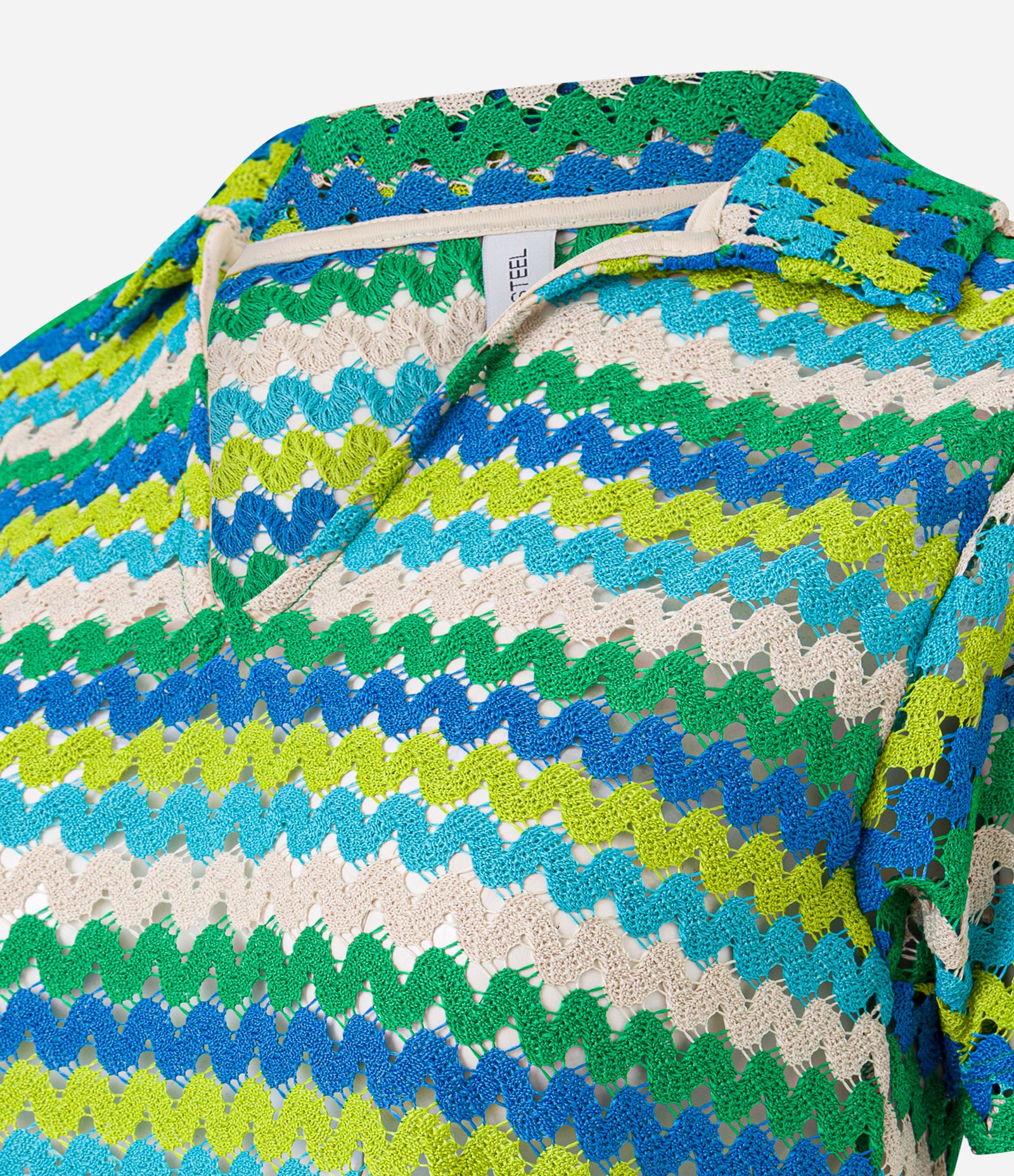 Blusa Boxy com Gola Polo em Tricô Verde 5