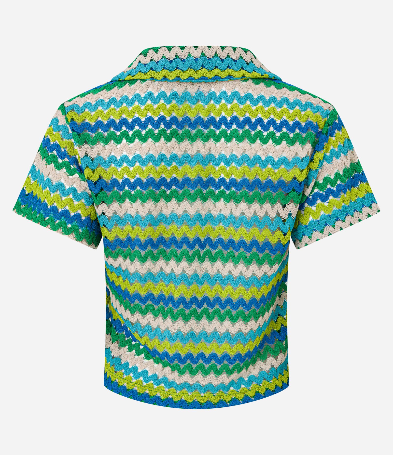 Blusa Boxy com Gola Polo em Tricô Verde 6