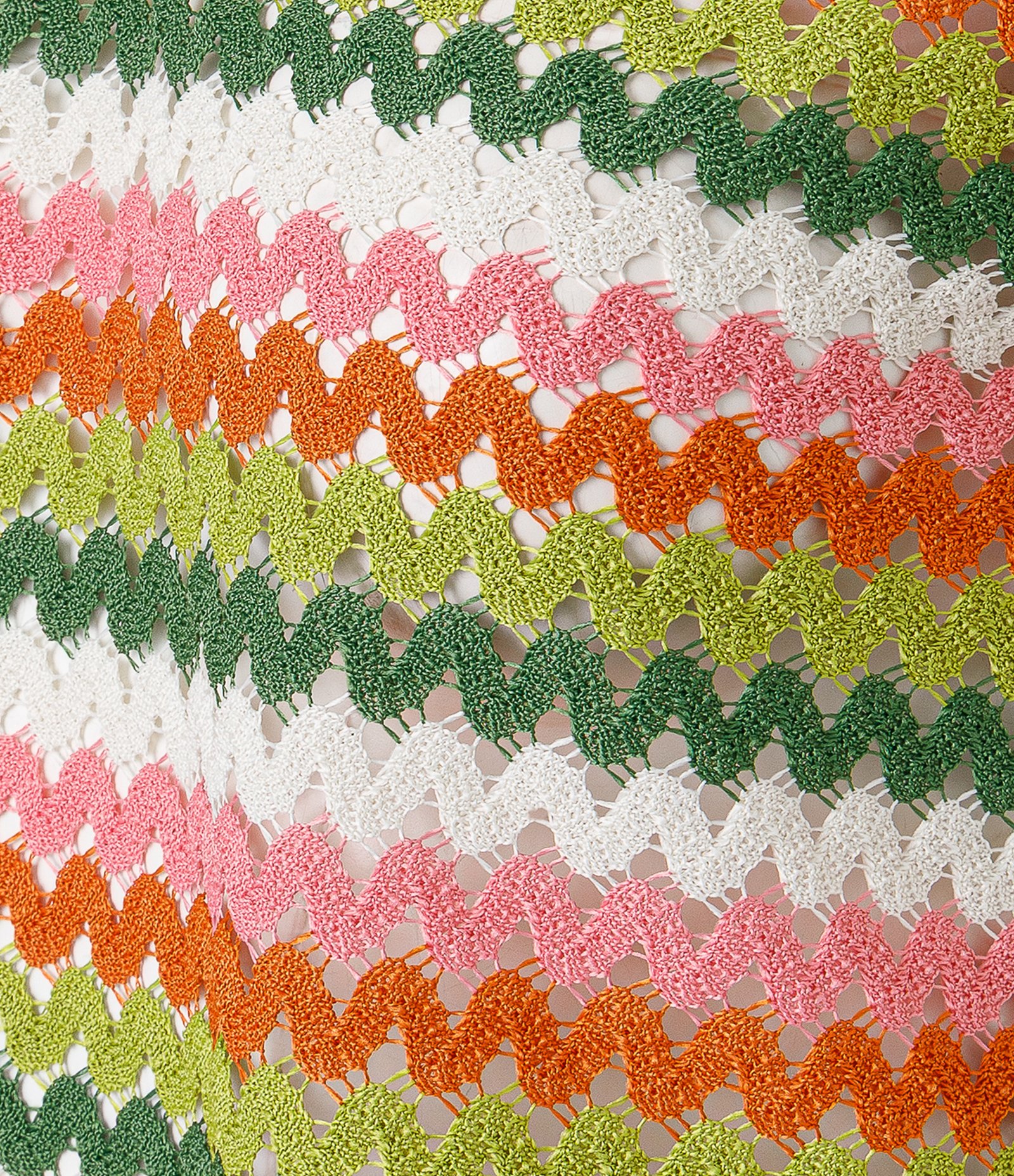 Blusa Boxy com Gola Polo em Tricô Verde/Rosa/Laranja 6