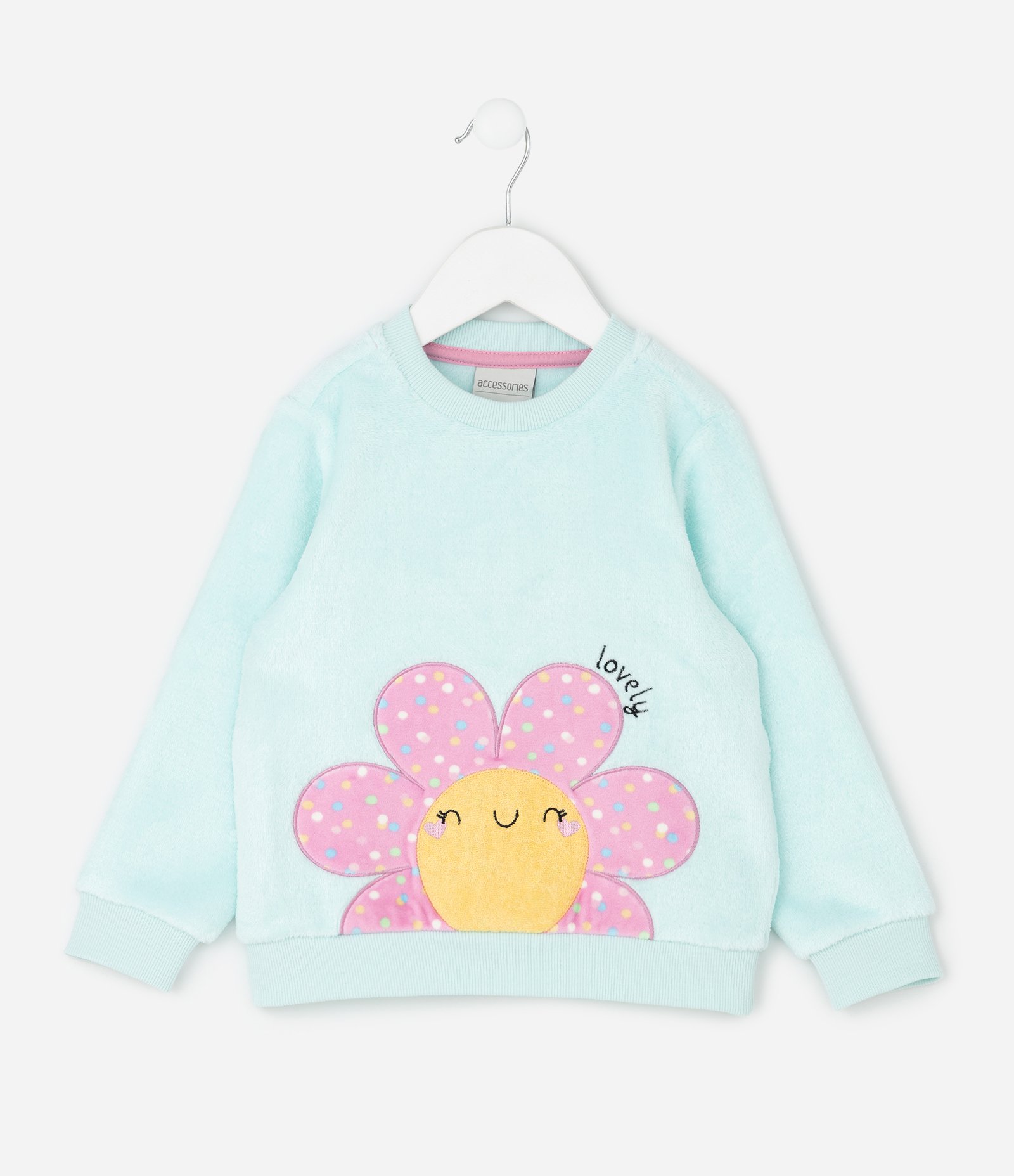 Pijama Infantil Longo com Estampa Floral – Tam 2 a 4 Anos Rosa/Azul Claro 2