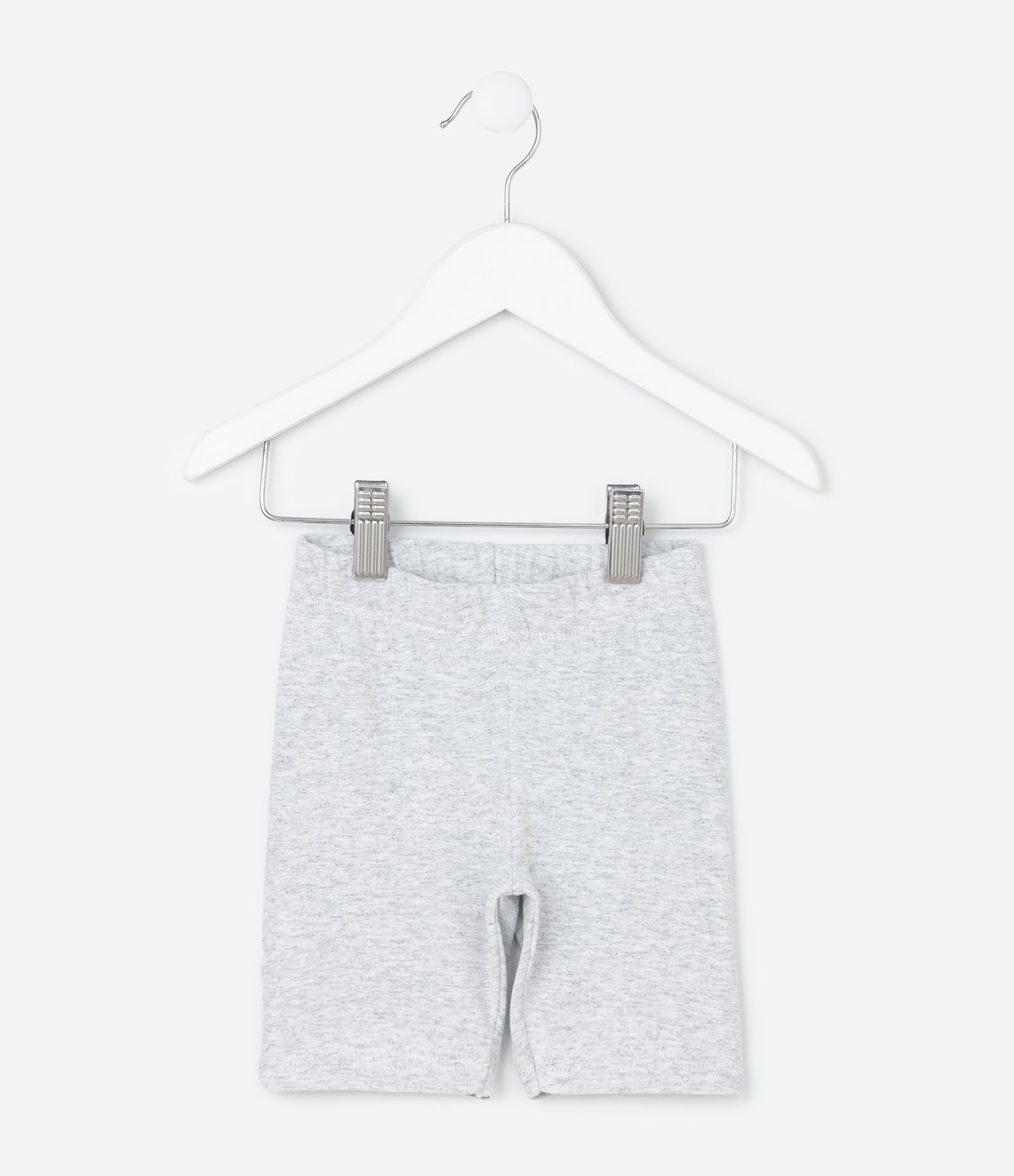 Bermuda Ciclista Infantil em Cotton Mescla - Tam 1 a 6 Anos Cinza 2