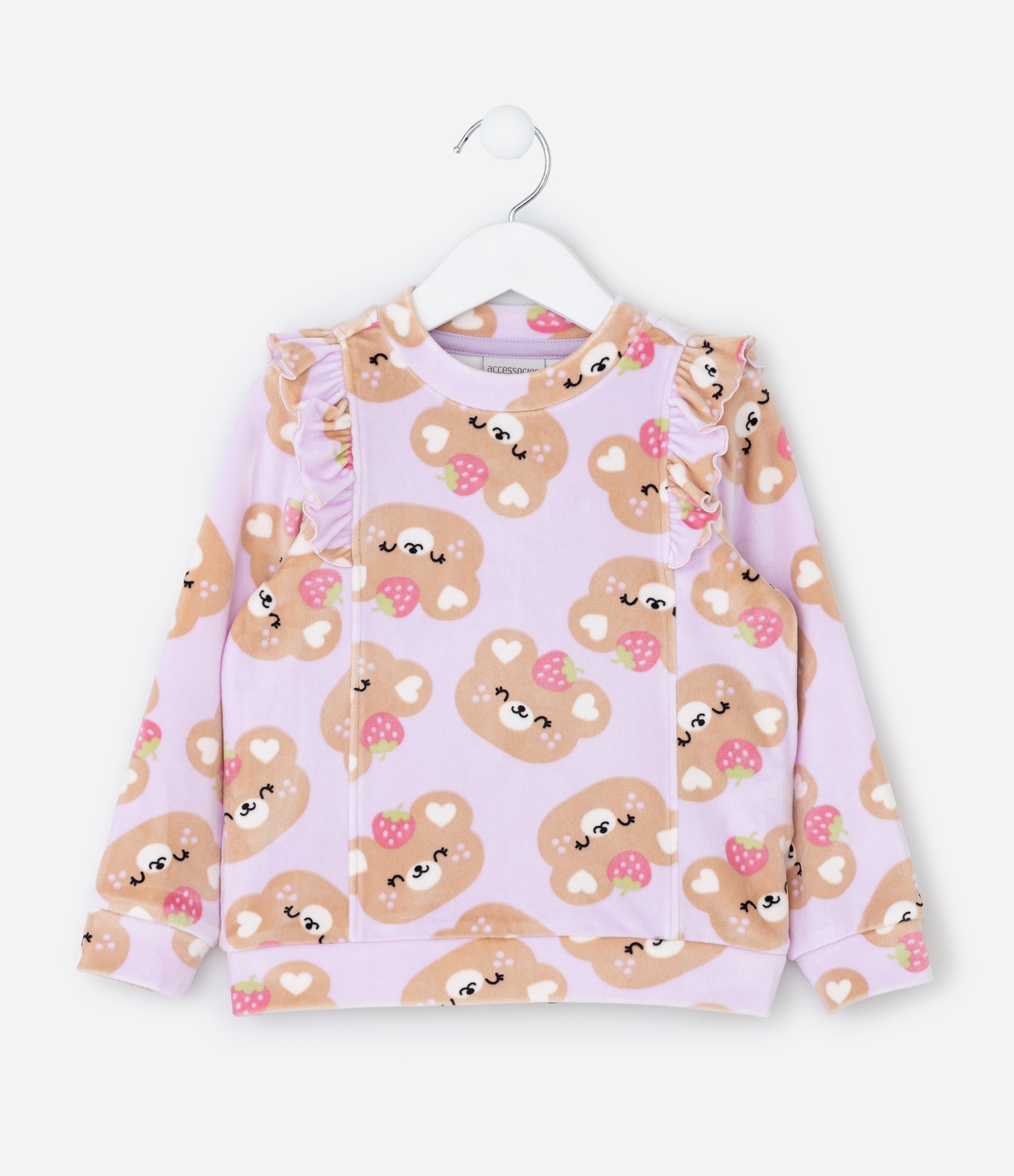 Pijama Infantil Longo com Estampa de Ursinhos – Tam 2 a 4 Anos Lilás 3