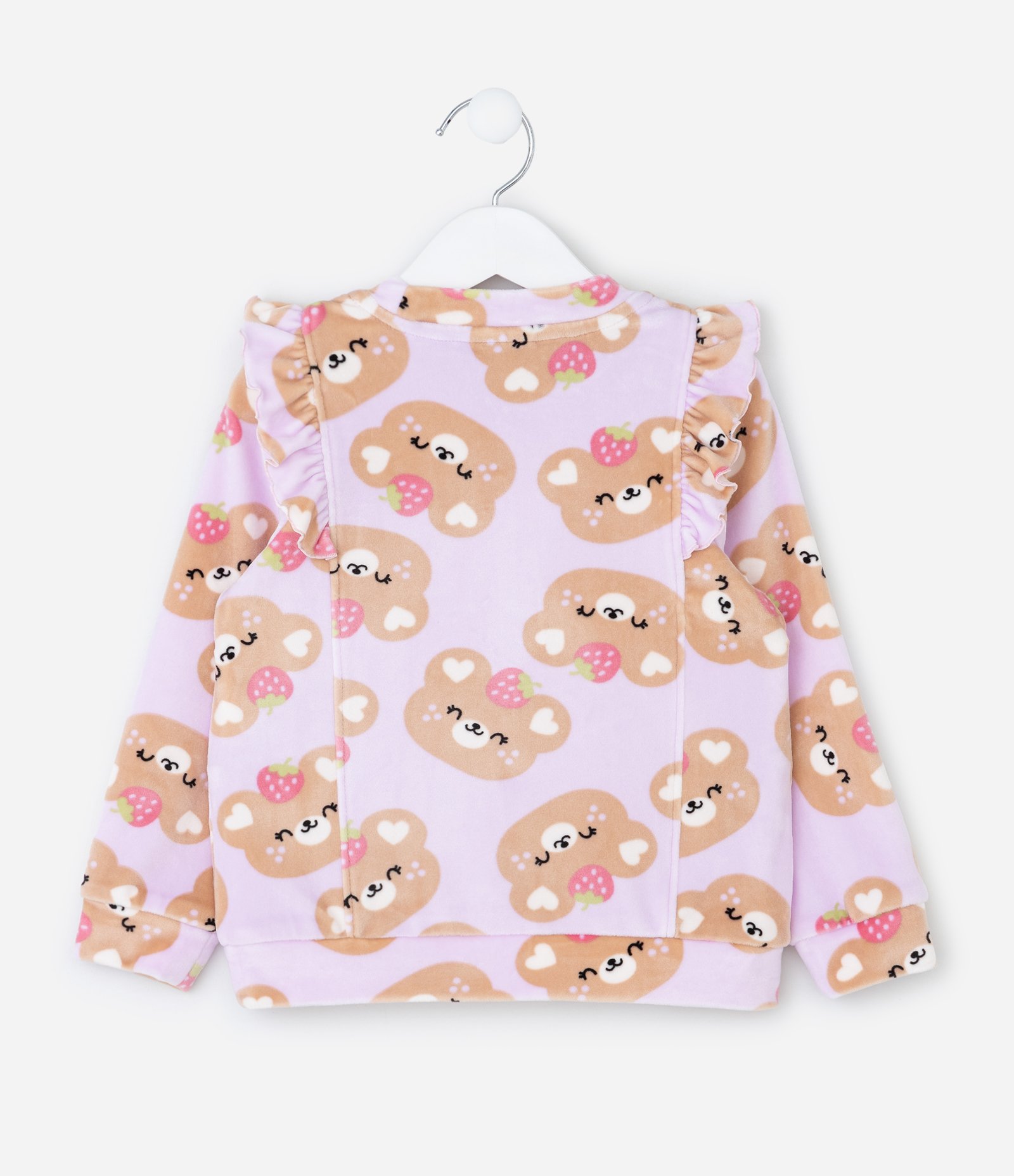 Pijama Infantil Longo com Estampa de Ursinhos – Tam 2 a 4 Anos Lilás 4
