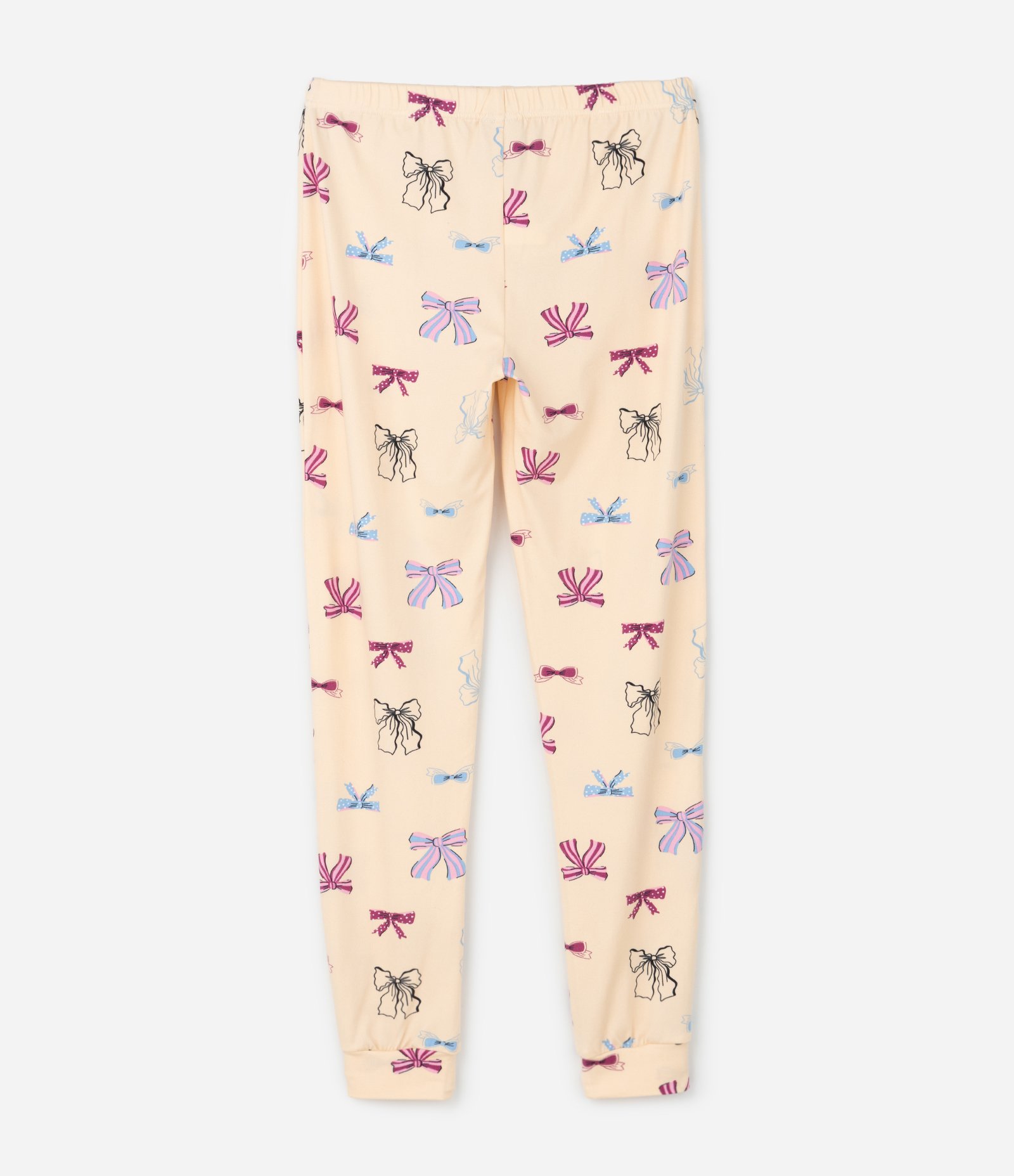 Pijama Infantil Manga Longa com Estampa Ícones – Tam 2 a 14 Anos Bege 6