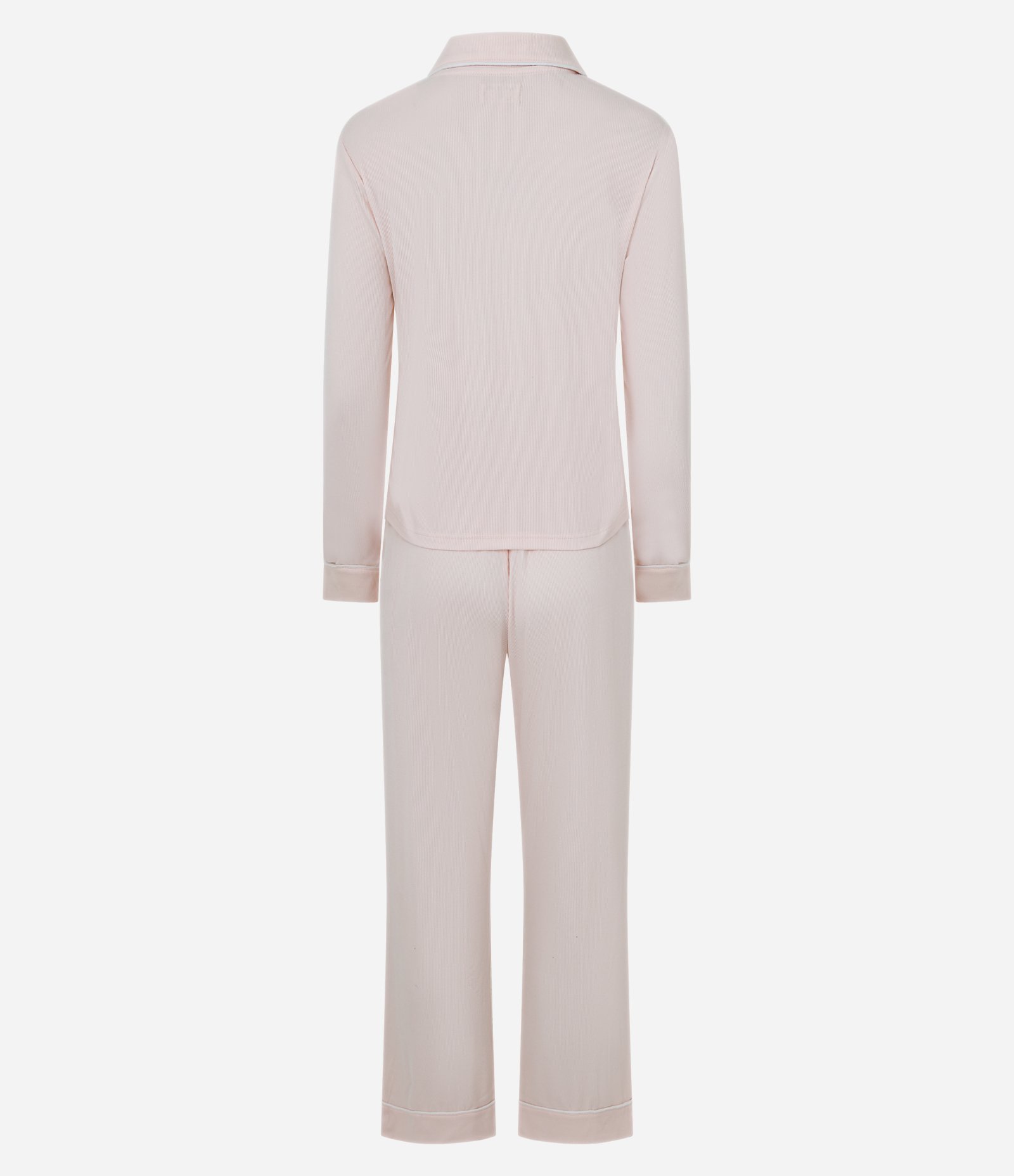 Pijama Americano Longo em Peach Touch com Bordado Rosa 7