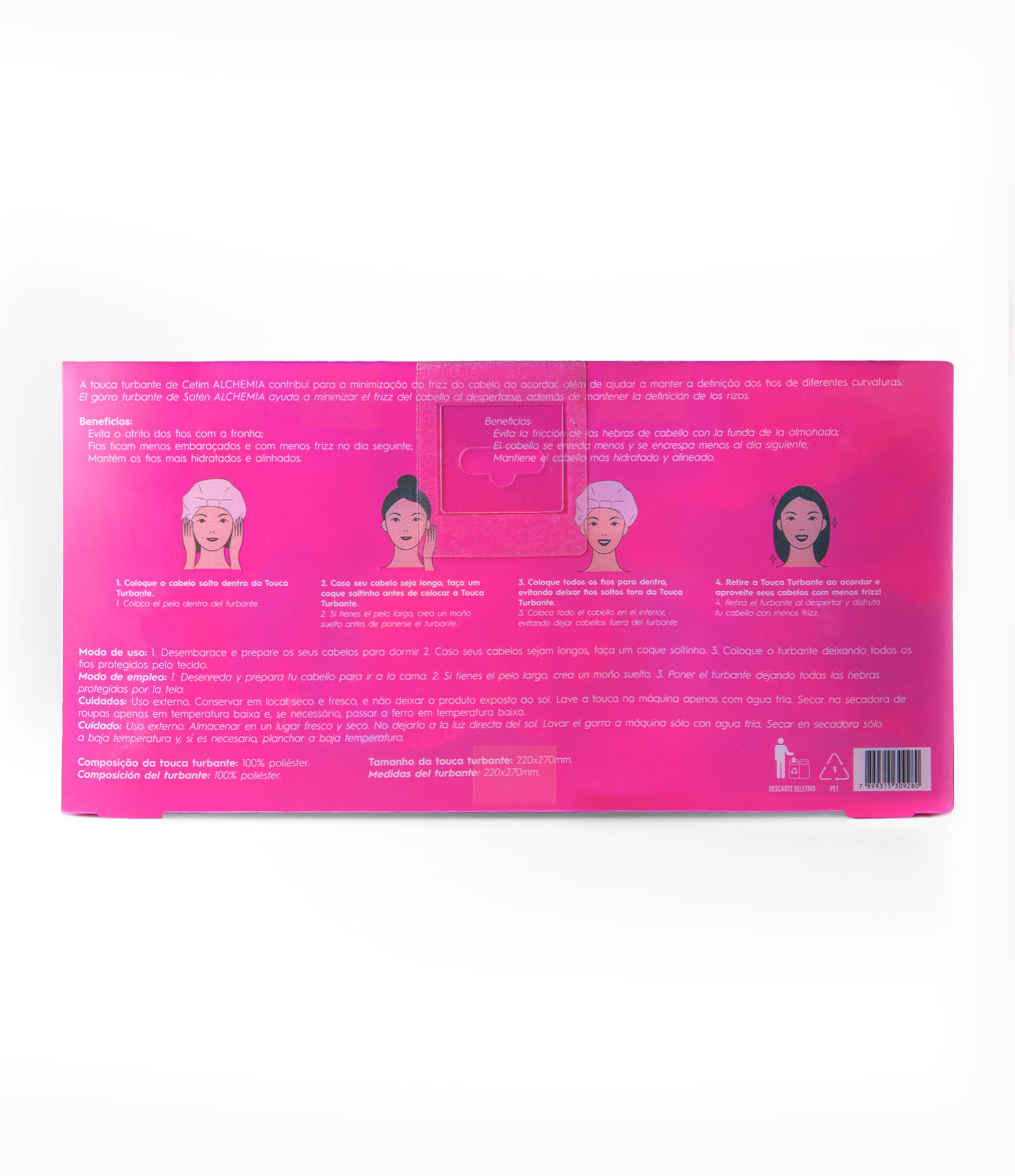 Touca Turbante em Cetim Tie Dye Alchemia U 3