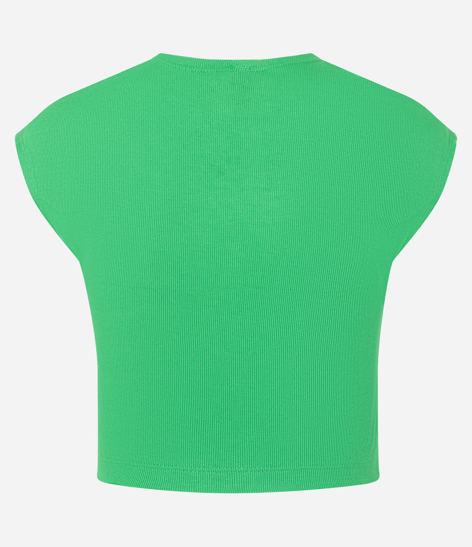 Blusa sem Manga em Ribana com Textura Caneladinha Verde Claro 6