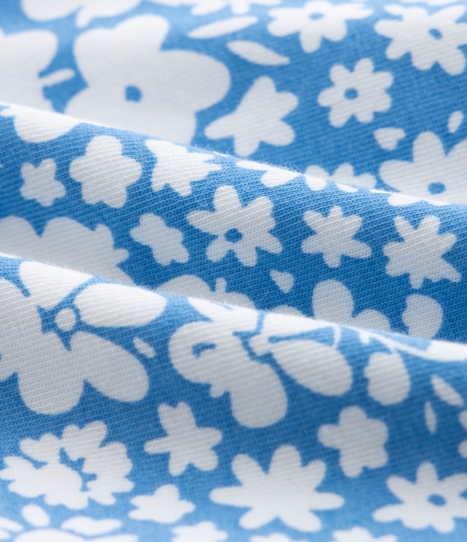 Short Infantil Clochard com Estampa Floral - Tam 1 a 6 Anos Azul/Branco 3