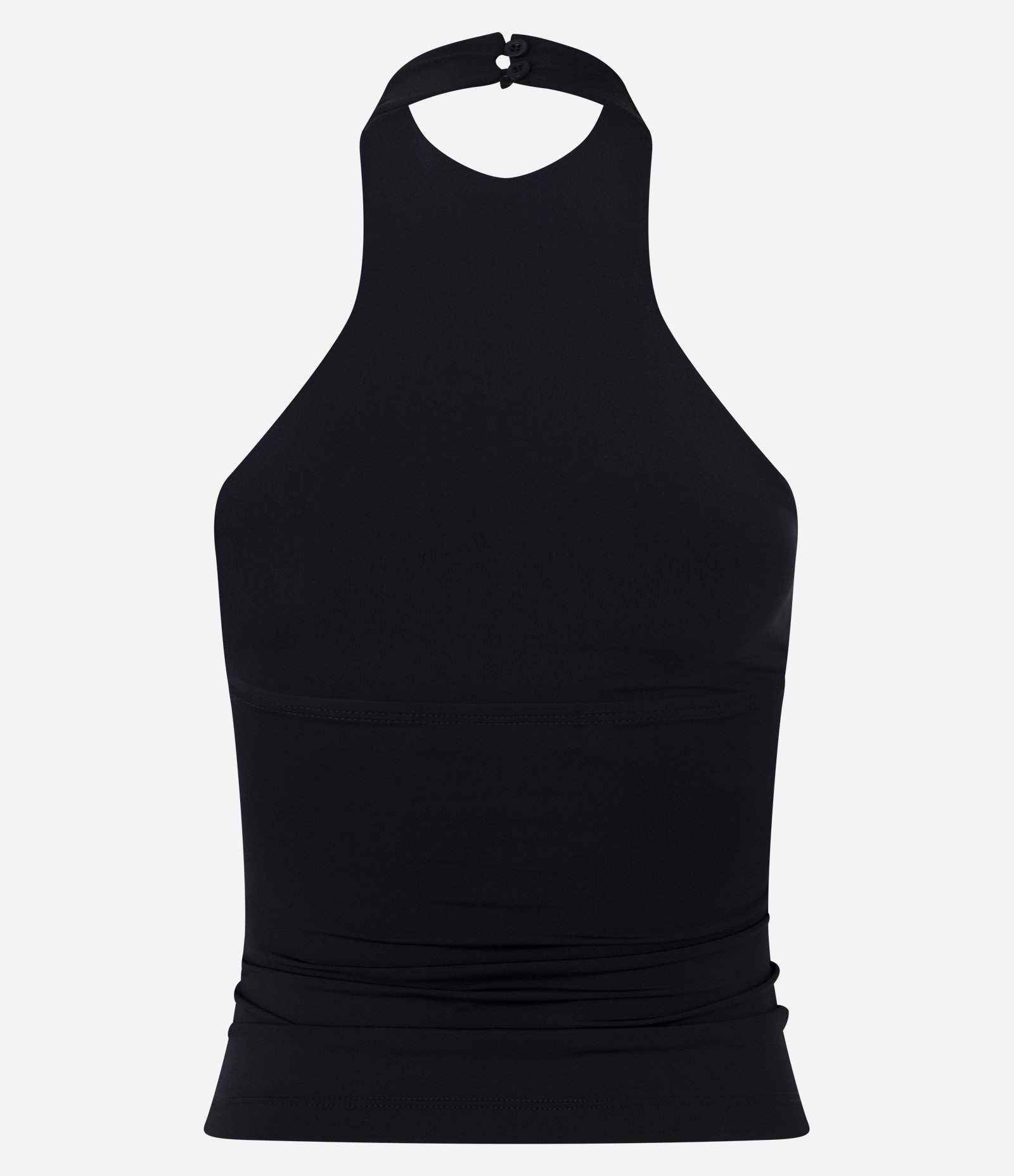Blusa Justinha em Microfibra com Gola Halter Preto 6