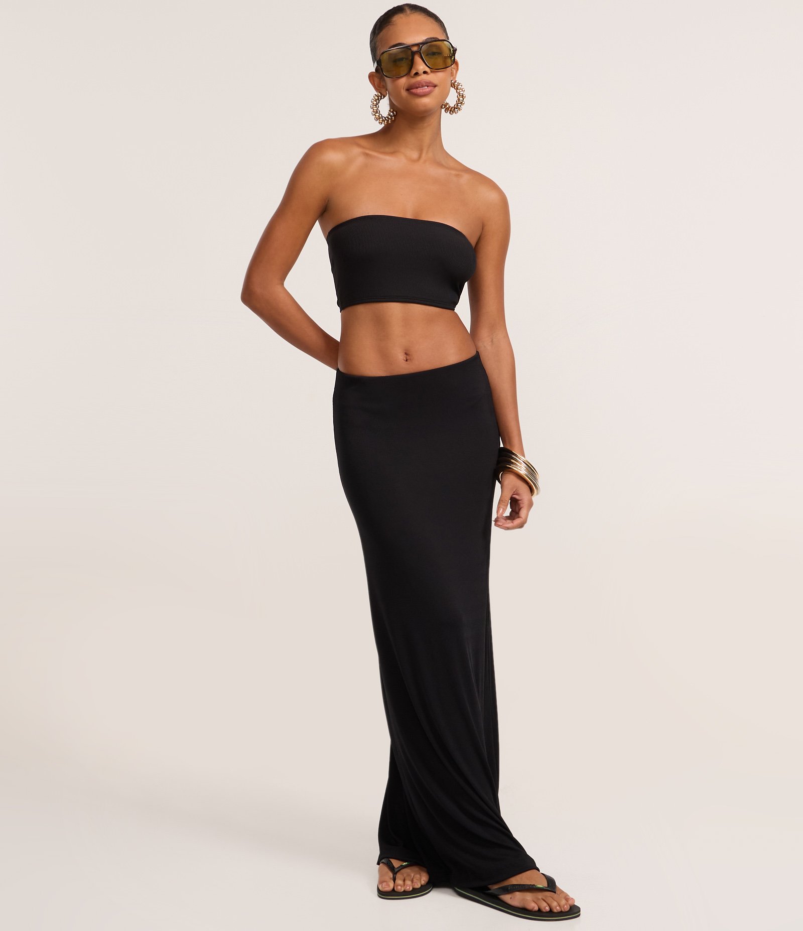 Blusa Super Cropped em Ribana Preto 2