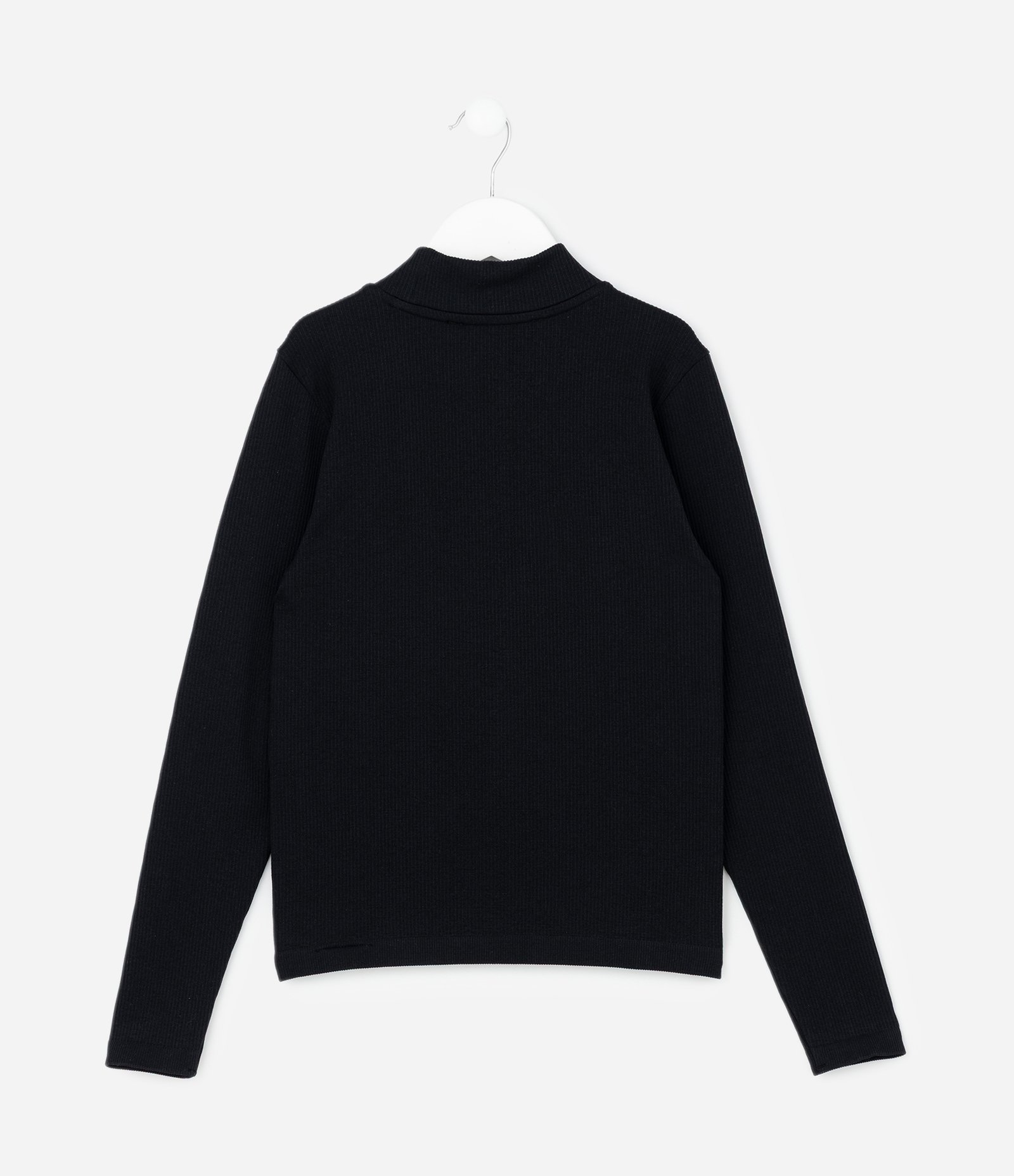 Camiseta Infantil Seamless com Gola Alta – Tam 5 a 14 Anos Preto 2