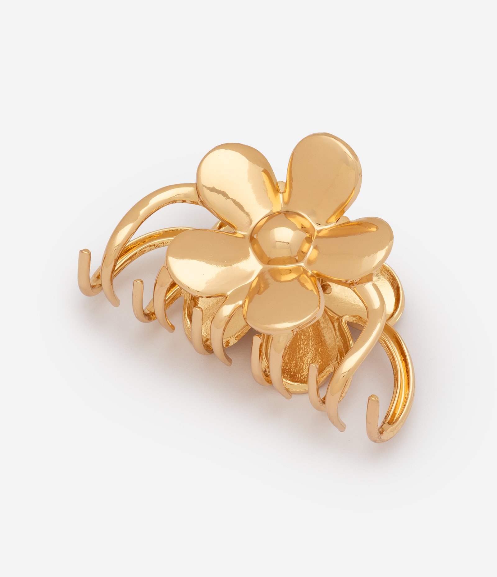 Piranha de Cabelo com Formato de Flor Dourado 1